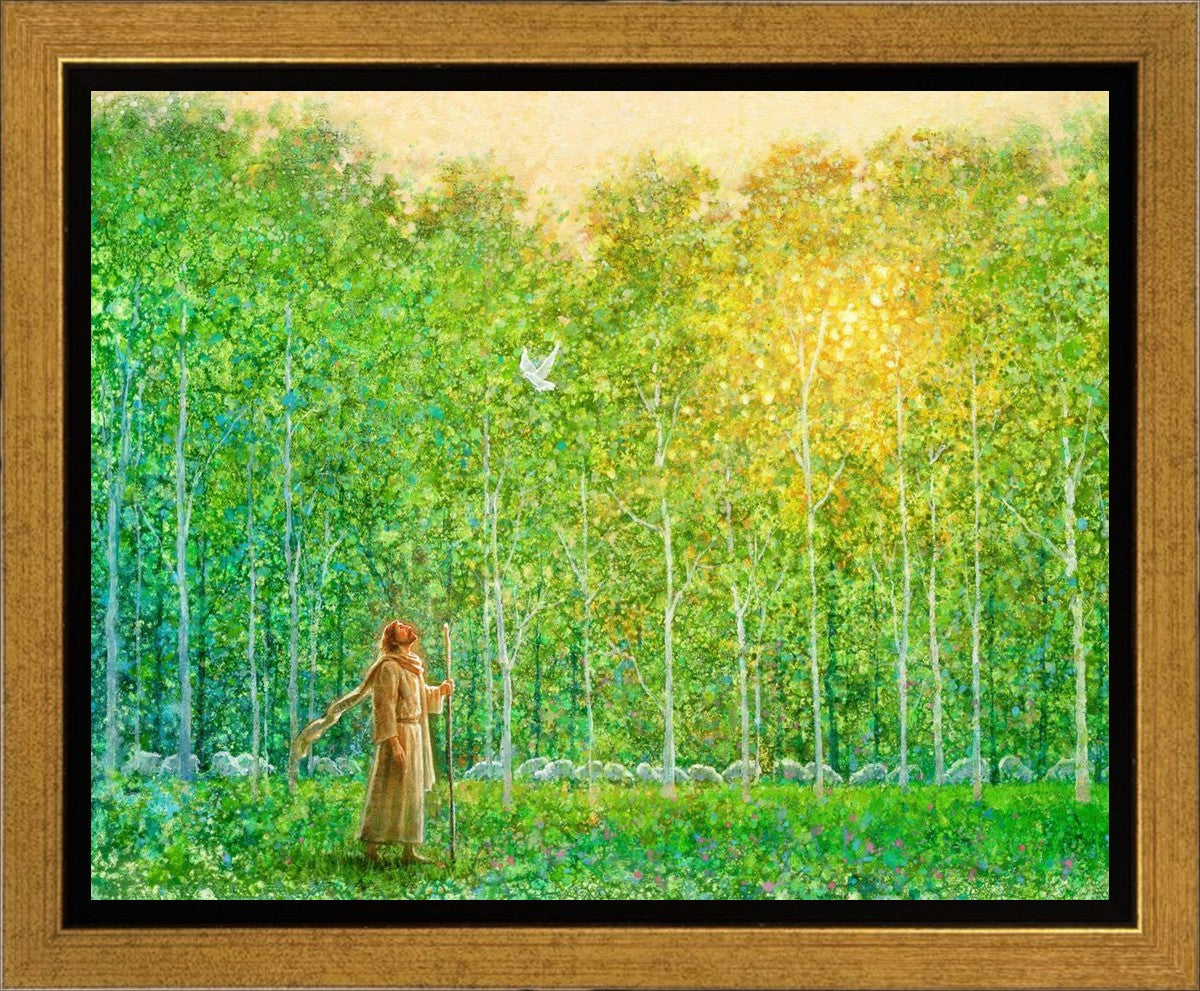 Shepherd of My Heart Gallery Wrap Canvas - Religious Wall Art Decor for Home, Church & Office - Inspirational Christian Gift for Holidays & Special Occasions