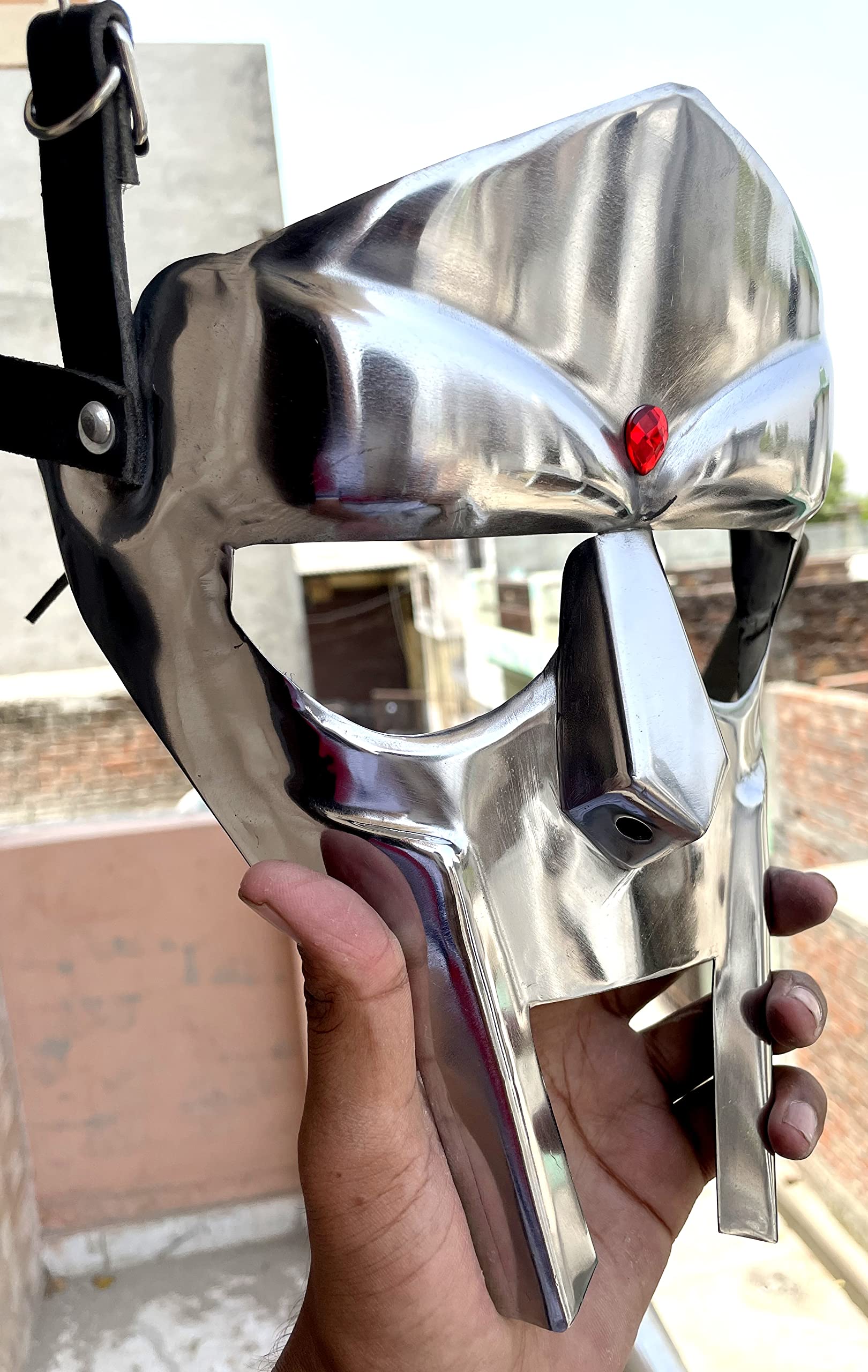 MF Doom Mask - Medieval Roman Gladiator Helmet Face Mask for Cosplay, LARP & Historical Reenactment | Perfect Halloween Costume & Christmas Gift for Collectors | Age of Crafts