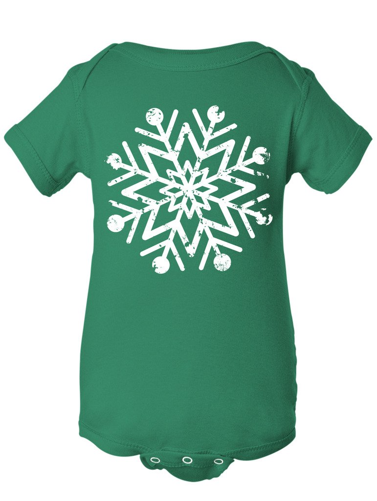Manateez Baby Bodysuit with Intricate Snowflake Design - Soft & Comfortable for Newborns & Infants - Perfect for Winter Outfits, Holiday Photos & Cozy Home Wear