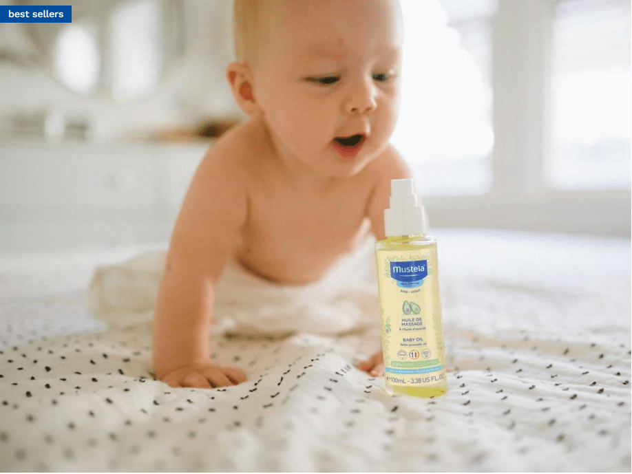Mustela Normal Skin Baby Oil - 100ml | Hypoallergenic & Fragrance-Free for Sensitive Skin | Perfect for Baby Massage, Dry Skin Relief & Post-Bath Hydration