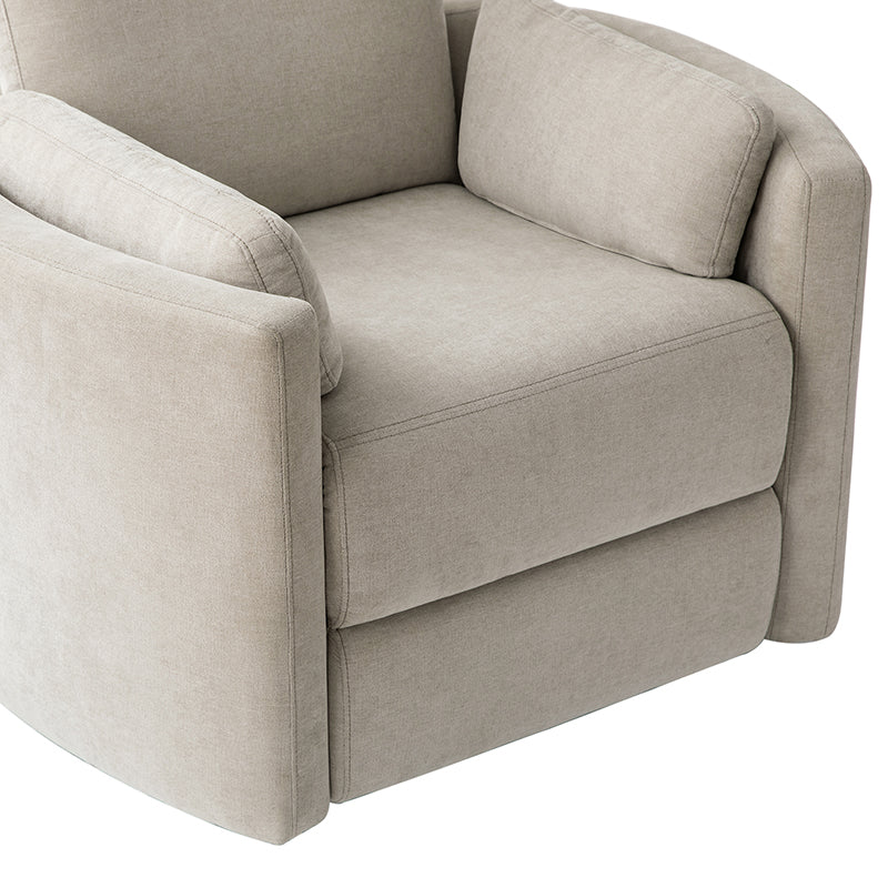 Monica Swivel Rocker Power Recliner Chair with Adjustable Headrest & Lumbar Support - Optional Removable Pillows - Perfect for Living Room, Home Theater & Relaxation