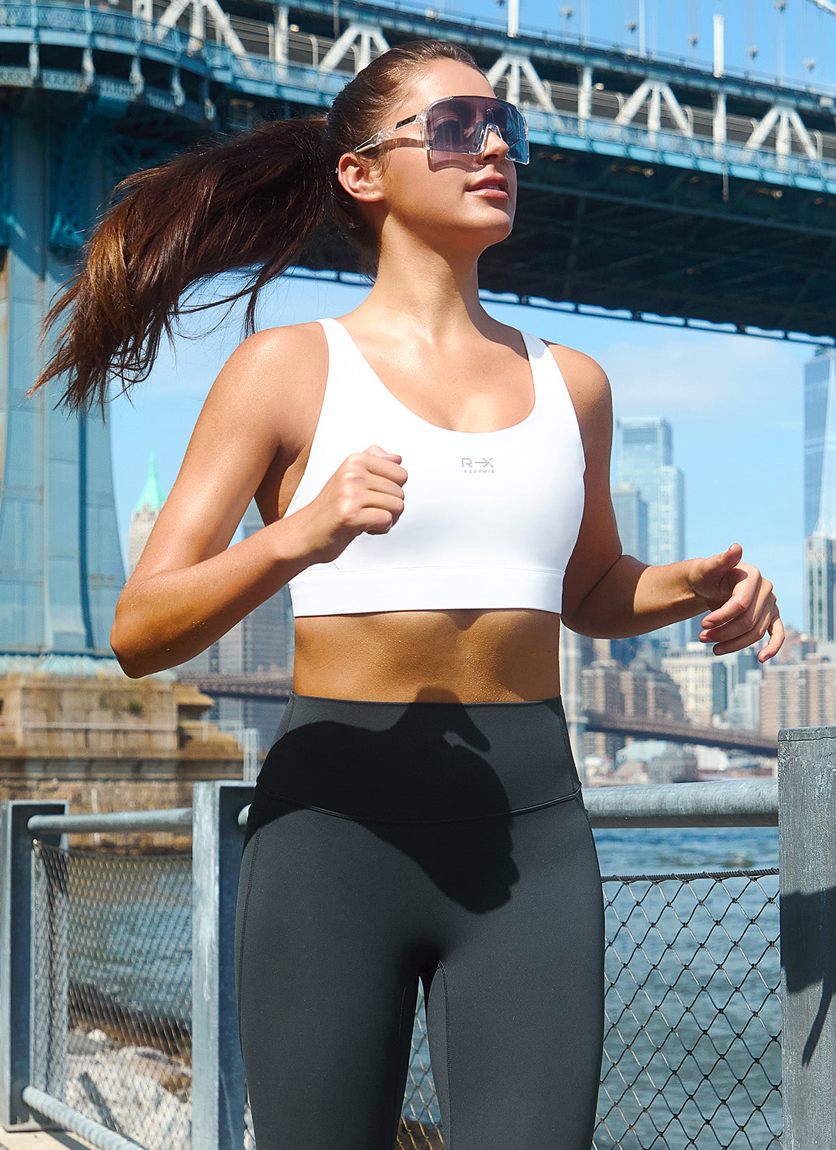 RX Black Label Signature 360N X Strap Sports Bra Top - High Support Workout, Yoga & Running for Women