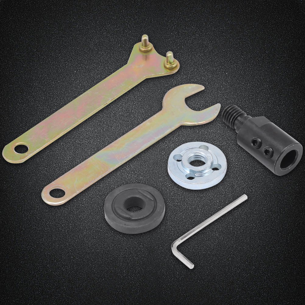 Walfront Angle Grinder Chuck Adapter Kit - M10 to 5/8/10/12mm Sleeve Converter for Saw Blade Coupling - Power Tool Accessories for Woodworking, Metal Cutting & DIY Projects