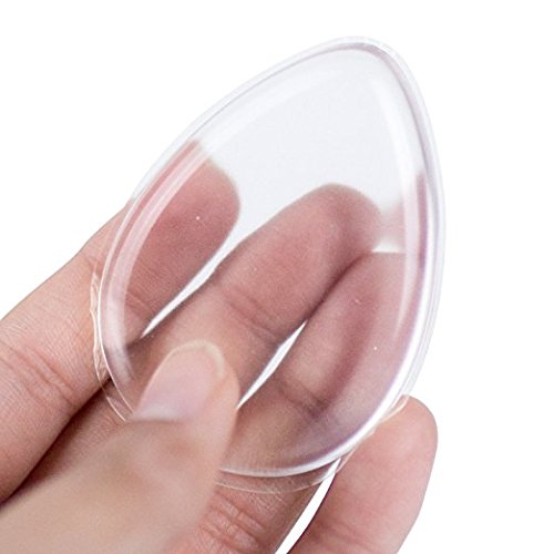 Jenna Silicone Makeup Sponge - Transparent Drop Design, White Color | Perfect for Liquid Foundation, Cream Blush & Seamless Makeup Application
