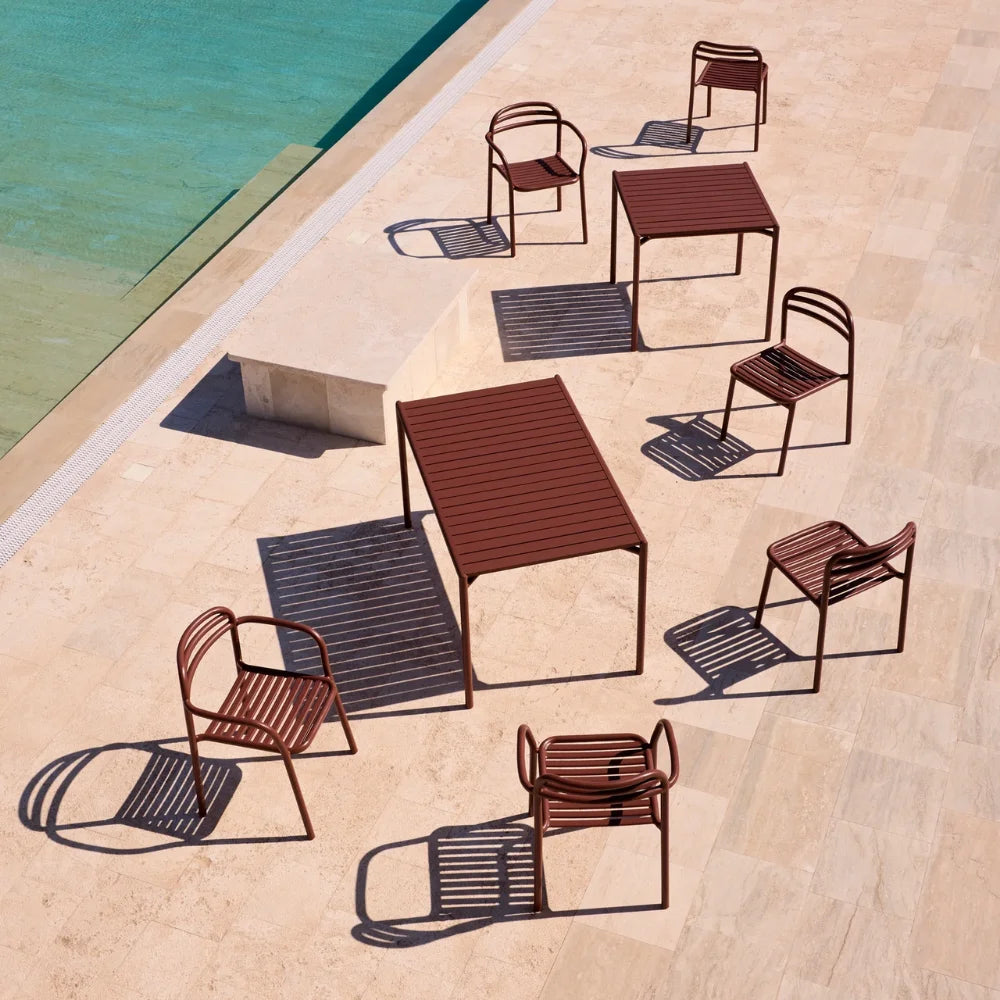 Bliss Outdoor Dining Table Set with 4 Chairs - Rectangle Patio Furniture for Backyard, Garden & Poolside Entertaining