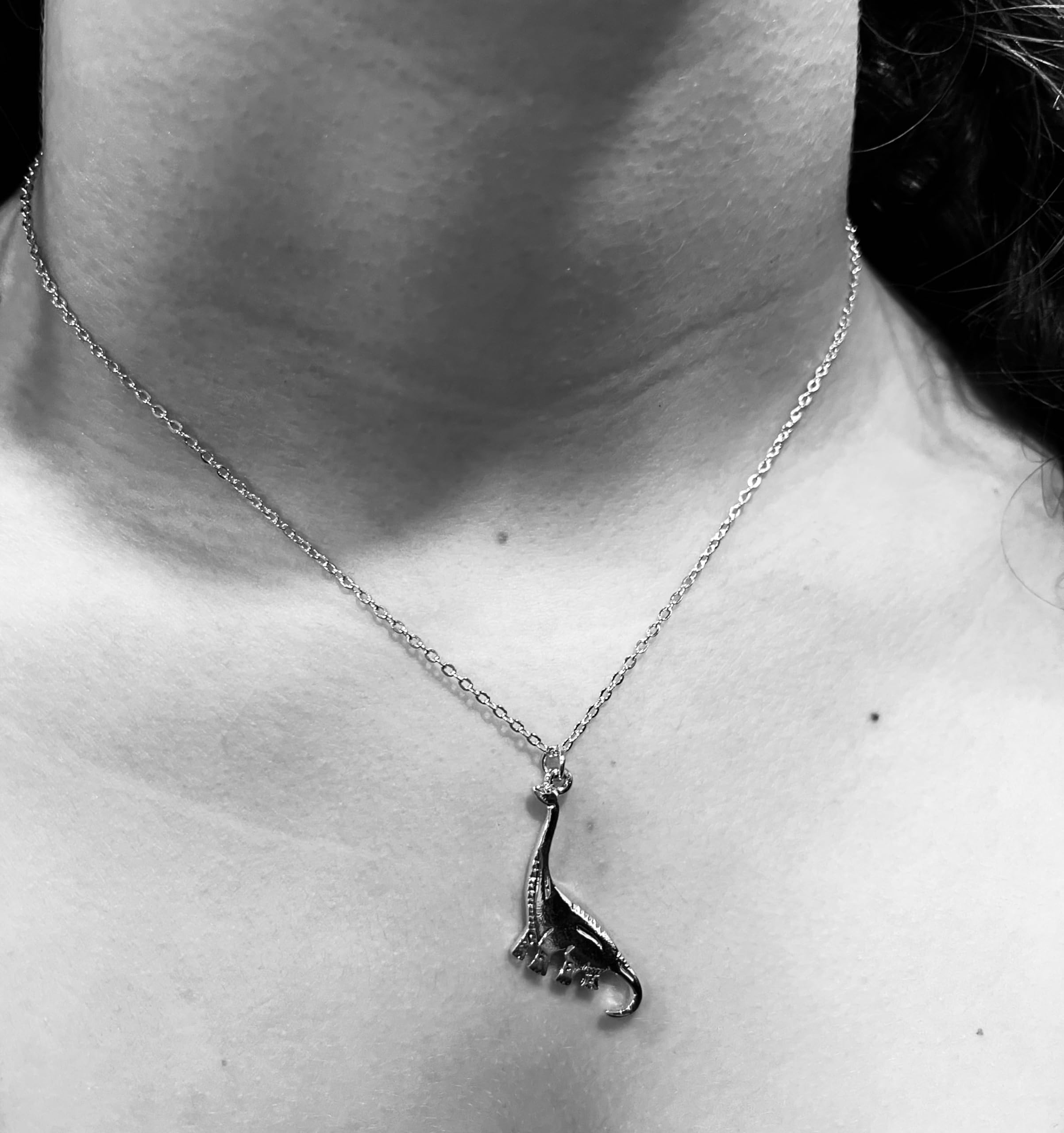 14K Gold Plated Apatosaurus Dinosaur Necklace - Jurassic Jewelry for Women, Dino Lover Gift, Perfect for Birthday, Anniversary & Everyday Wear
