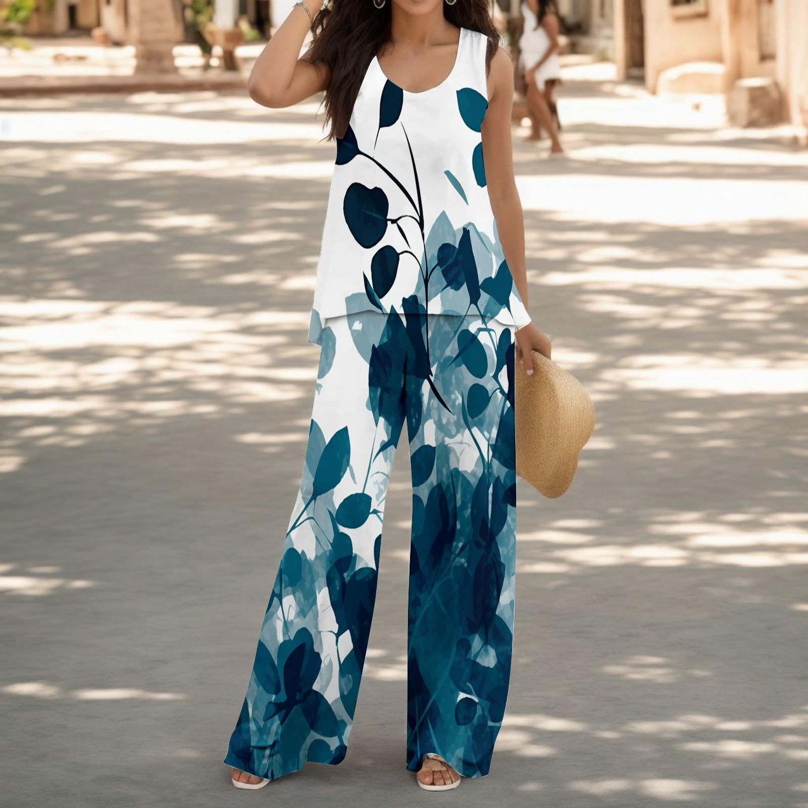 Women's Summer Outfits: 2-Piece Lounge Set & PJ Sets for Plus Size - Comfortable Casual Wear for Home, Travel & Vacation