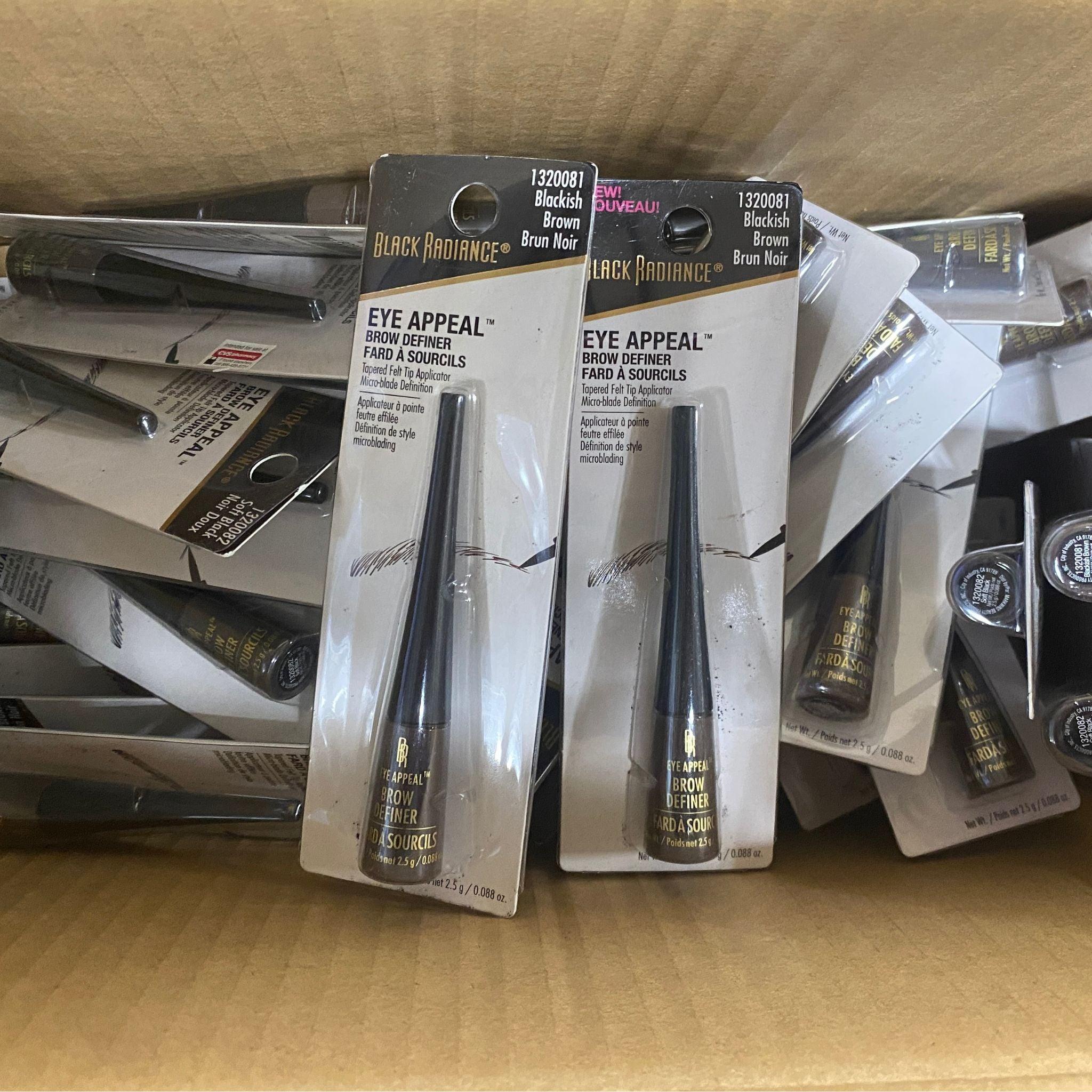 Black Radiance Eye Appeal Brow Definer - Blackish Brown 0.088OZ (50 Pcs) - Professional Eyebrow Pencils for Perfect Brows, Makeup Kit Essential for Salon & Home Use