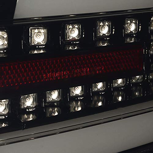 Smoke Lens Gloss Black Housing LED Tail Lights for Mitsubishi Lancer 2008-2017 & Lancer Evolution 2008-2015 - Neon Light Bar, Durable Bezel - Upgrade Your Car's Rear Lighting for Night Driving & Custom Style