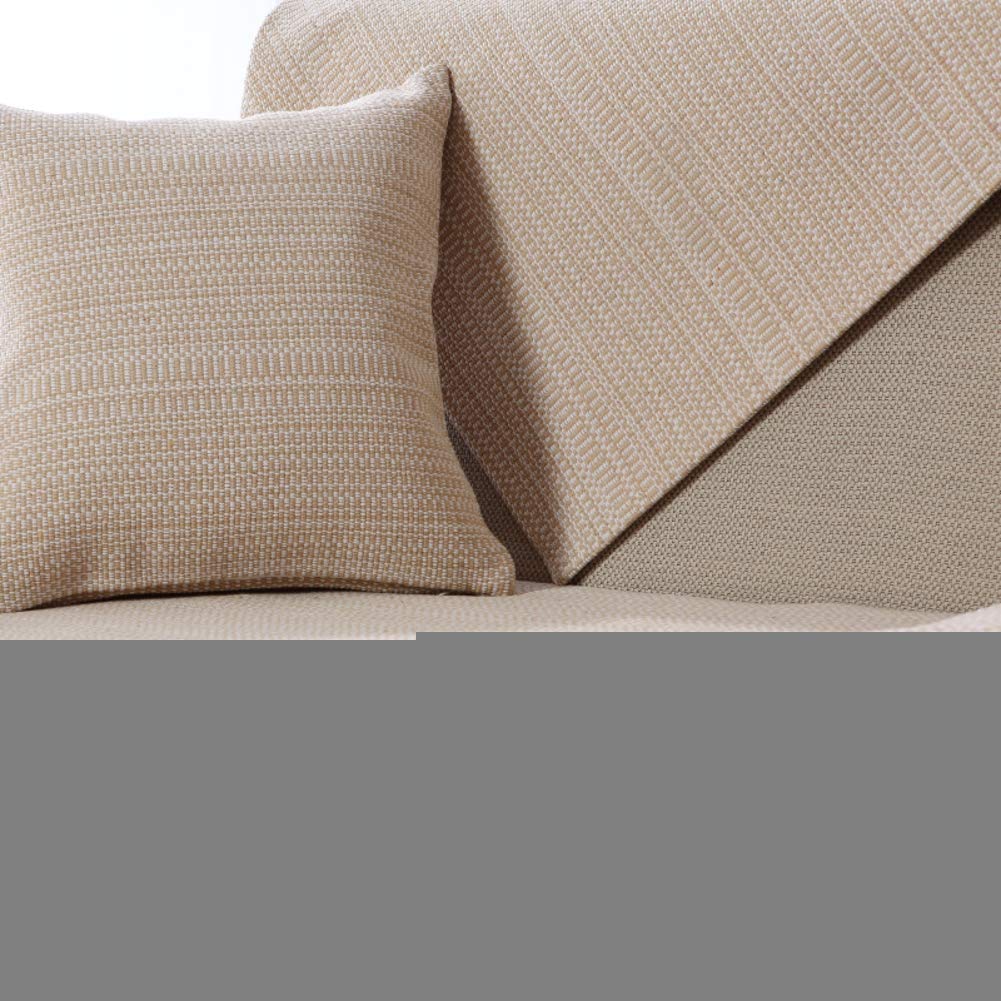 Quilted Cotton Sofa Slipcover - Anti-Slip Sectional Sofa Protector & Decorative Throw Cover 90x120cm (35x47inch) for Living Room - Perfect for Pets, Kids & Home Decor