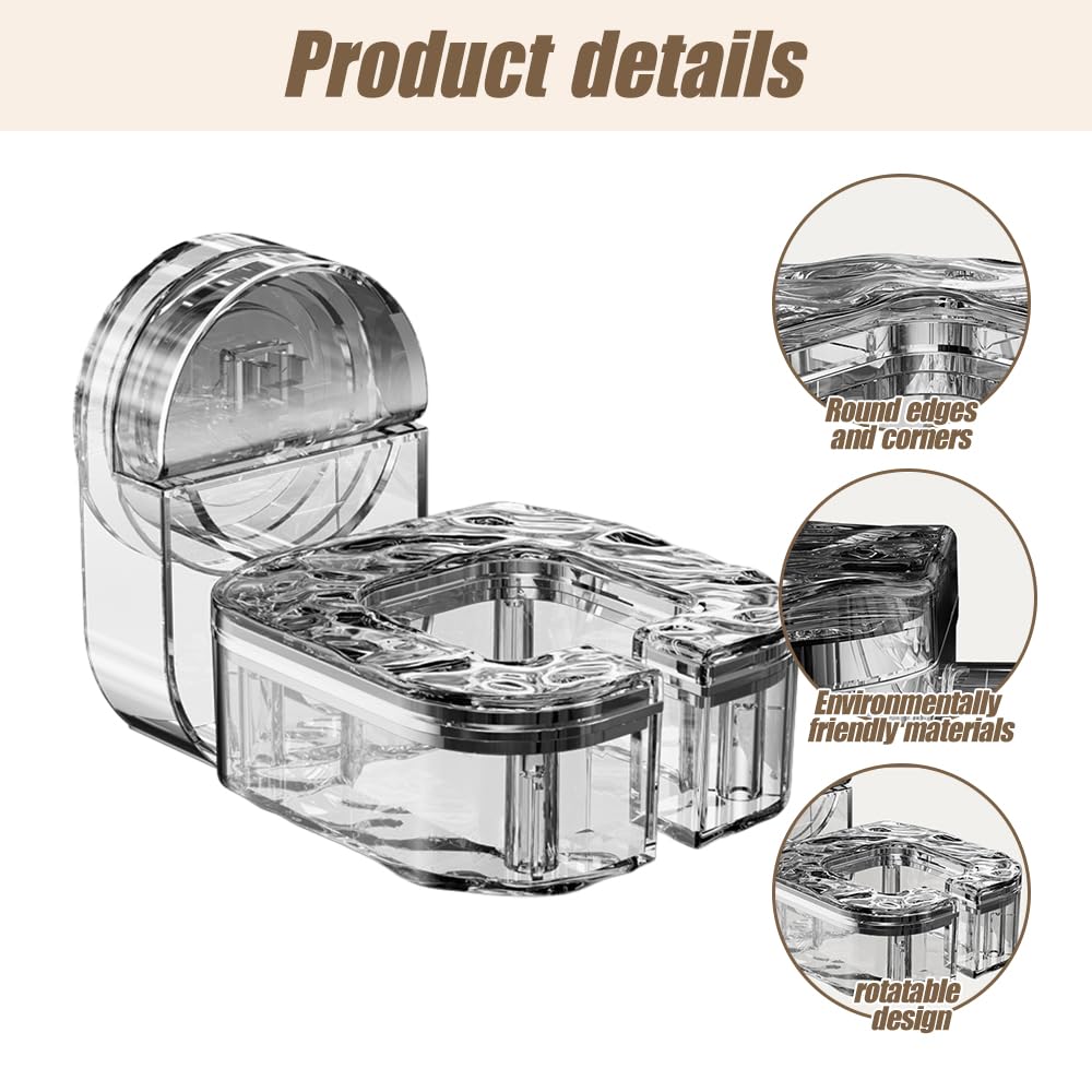 2025 Upgraded Rotating Hair Dryer Rack - Punch-Free Wall Mount Organizer for Hair Dryers & Straighteners | Transparent Silver Styling Tool Holder | Perfect for Bathroom, Salon & Home Organization