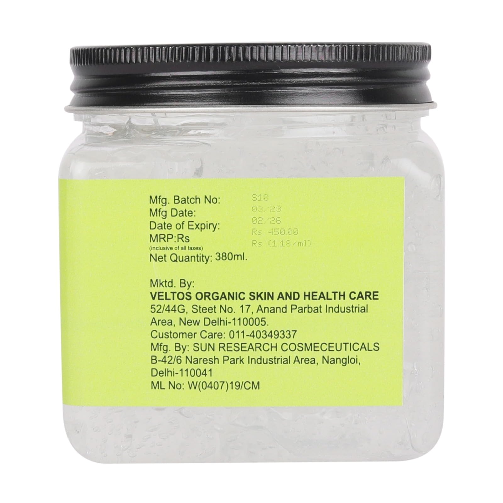 VELTOS Pure Aloe Vera Gel for Skin & Hair Care - 12.8oz | Natural Moisturizer for Face, Acne Scars, Dark Circles & Scalp Hydration | Soothing After Sun Care & Daily Skincare Routine