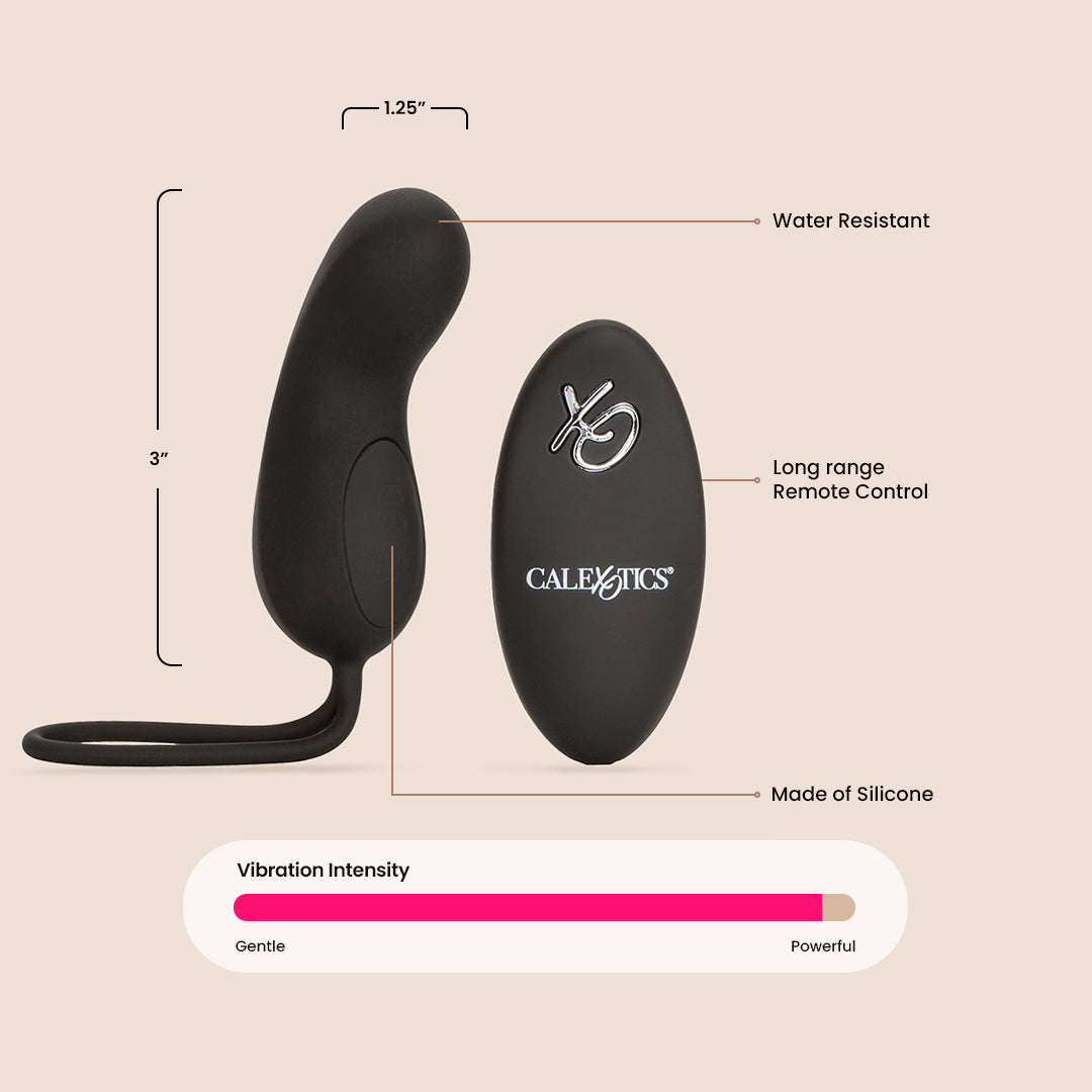 CalExotics Rechargeable Remote Control Silicone Panty Vibrator - Waterproof & Curved Design for Hands-Free Pleasure | Perfect for Couples Play & Solo Use