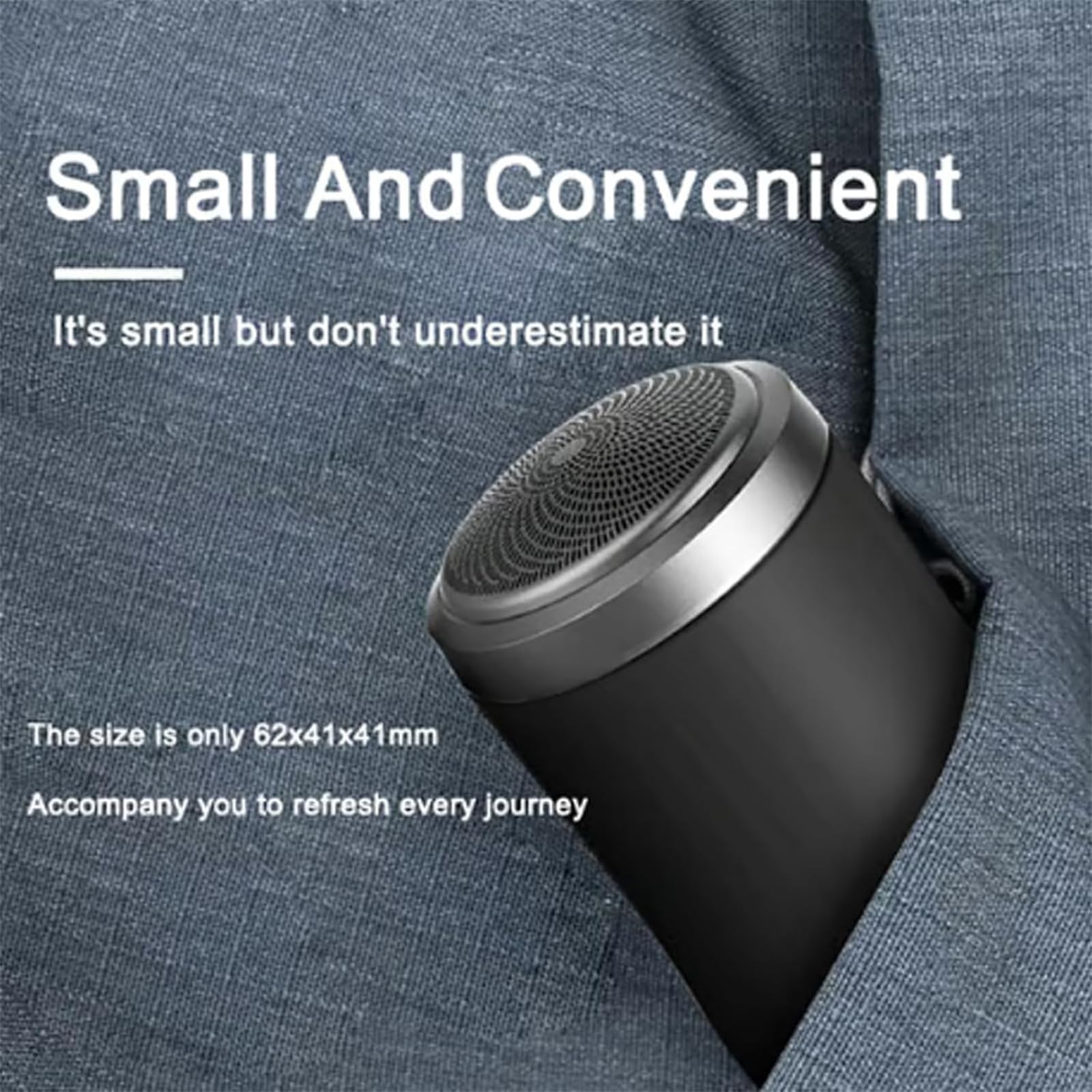 Vishopee Mini Portable Electric Shaver for Men - 3D Floating Head, Cordless Travel Shaver, USB Rechargeable, Smooth & Painless Shaving - Perfect for Home, Office & Travel (Gold)