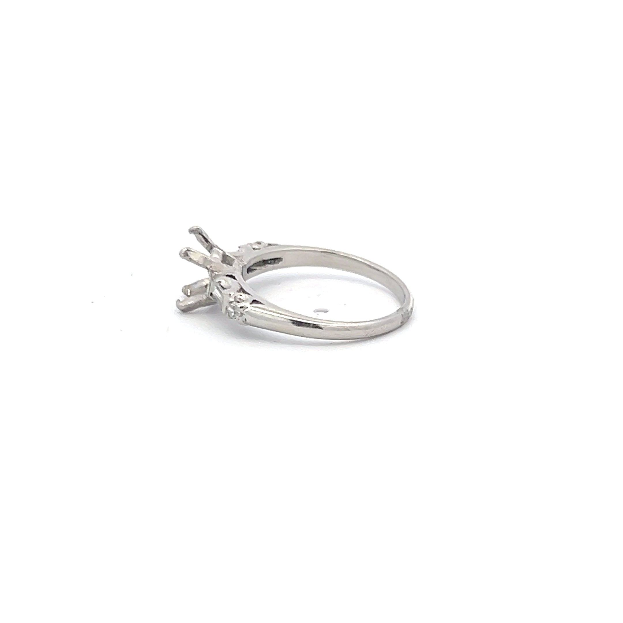 0.15 Carat J VS1 Diamond 14K White Gold Semi Mount Ring - Perfect for Engagement, Wedding Bands & Anniversary Gifts