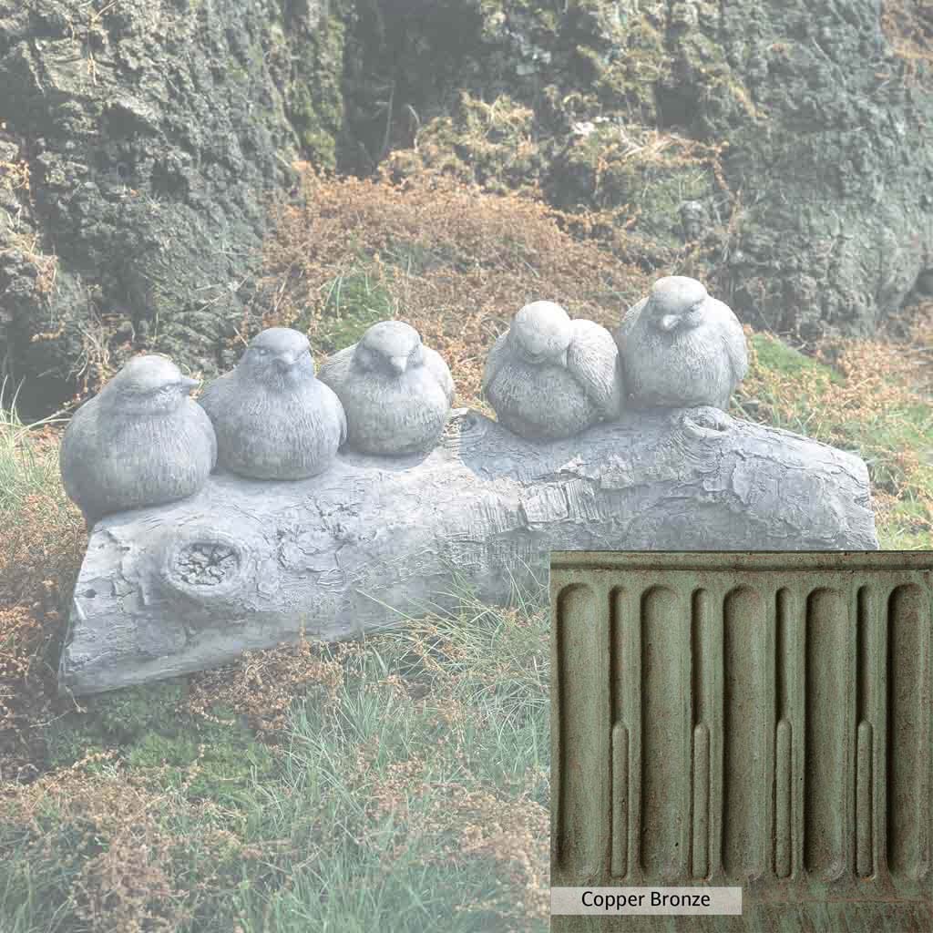 Campania International Birds on a Log Garden Statue - Handcrafted Outdoor Decor for Patio, Yard & Garden - Perfect for Bird Lovers & Nature-Inspired Landscaping