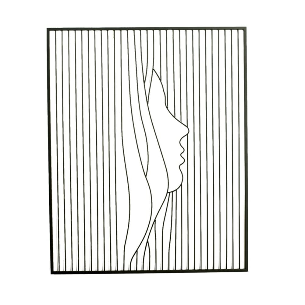 ZZYYZZ Minimalist Abstract Metal Wall Art - Modern Woman Line Drawing Decor for Bedroom, Living Room, Bathroom, Office & Dorm