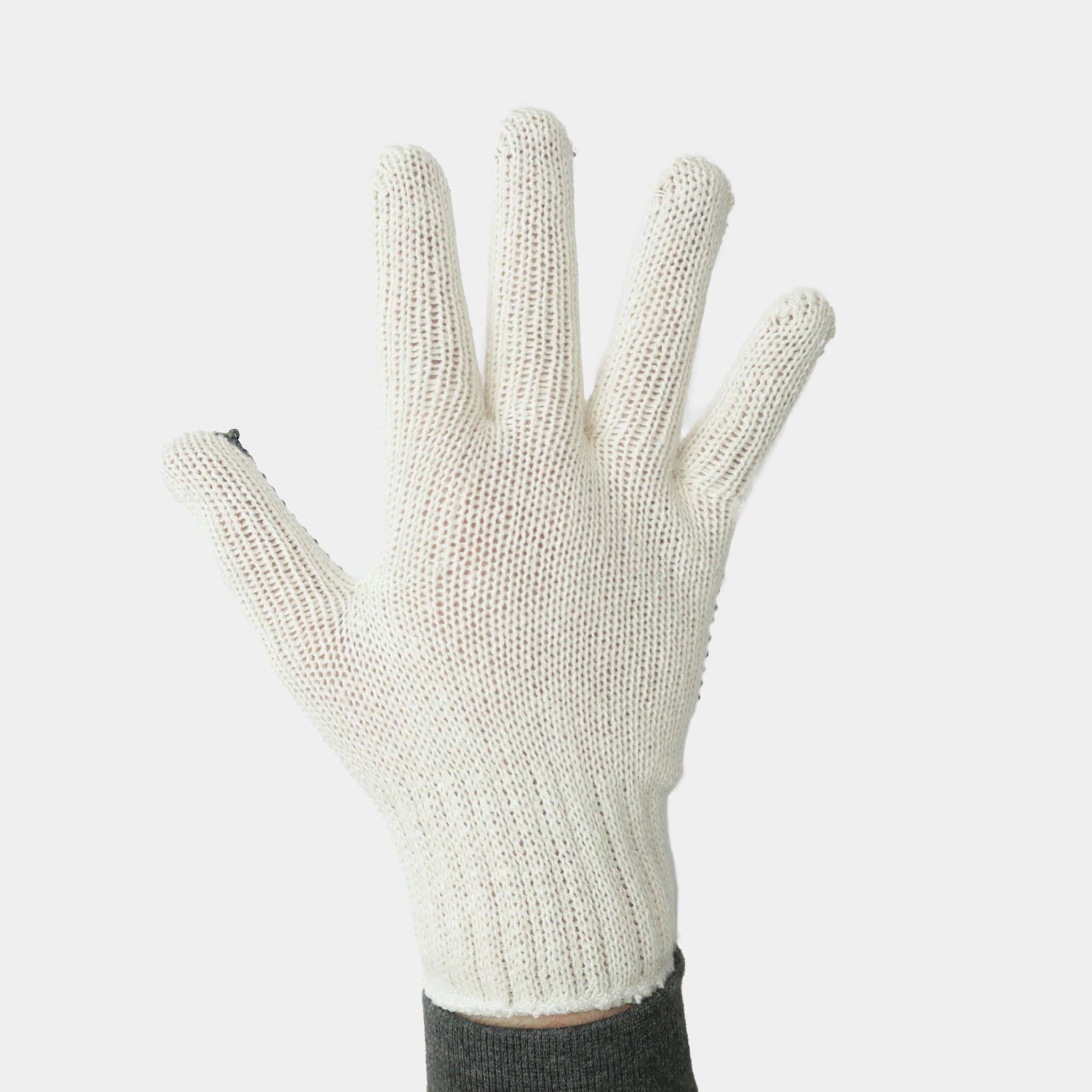 Premium Cotton Knit Gloves with 1-Sided PVC Dot Grip - 12 Pairs Pack - Ideal for Gardening, Construction & DIY Projects
