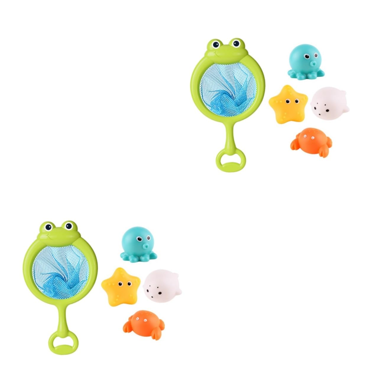 VICASKY 2 Pack Fishing Net Toys for Kids - Durable Plastic Pool & Bath Toys for Swimming, Beach, and Shower Fun - Perfect Water Play Accessories for Toddlers and Children