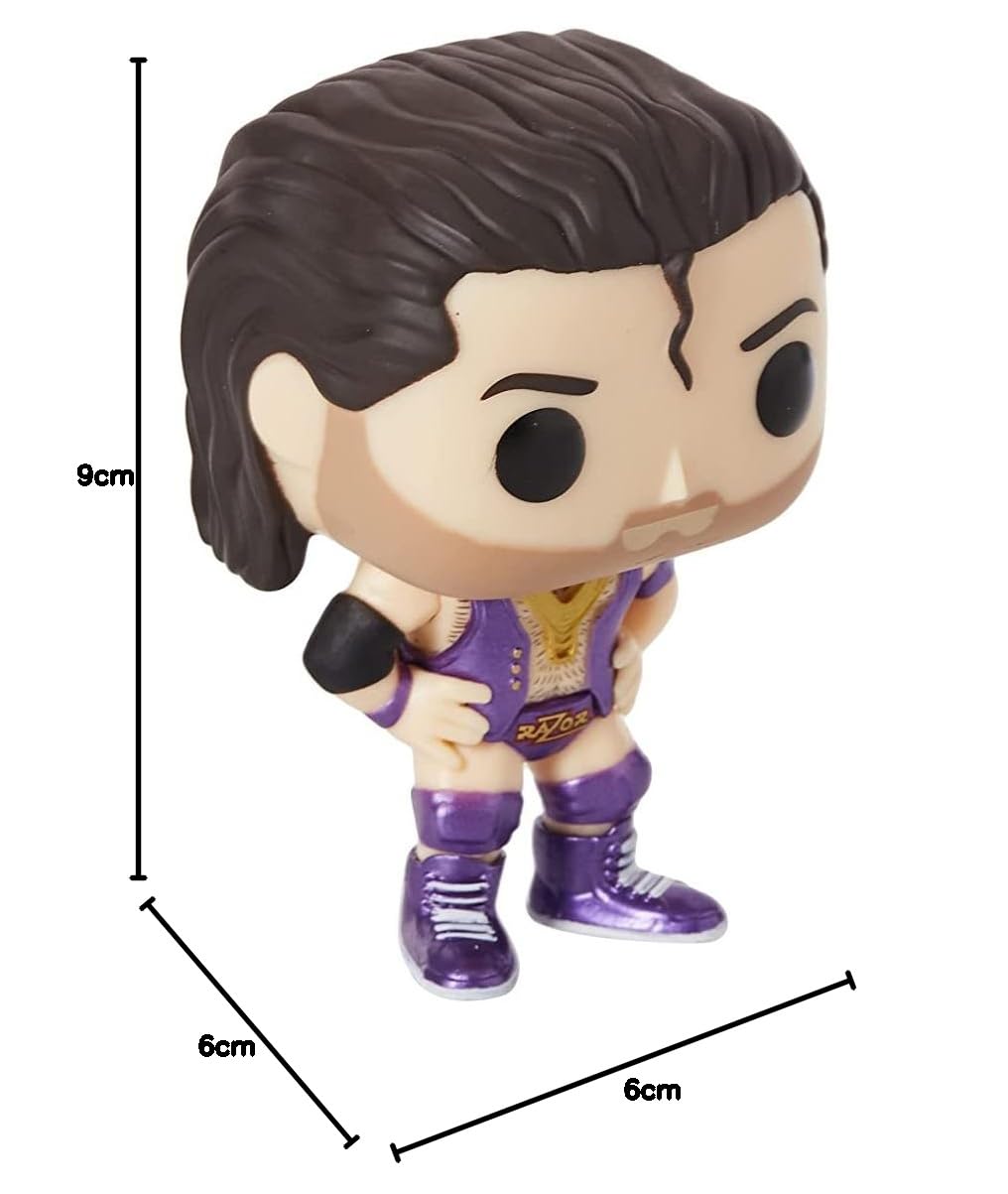 WWE Razor Ramon Exclusive 3.75 Inch Purple Metallic Action Figure #47 - Collectible Wrestling Toy for Display & Play Battles