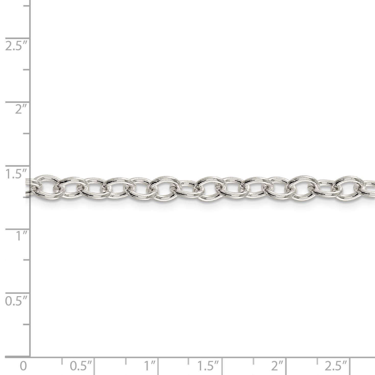 Sterling Silver 5.75mm Oval Cable Chain Necklace for Women - Dainty Layering Jewelry, Gift for Her, Everyday Wear & Special Occasions