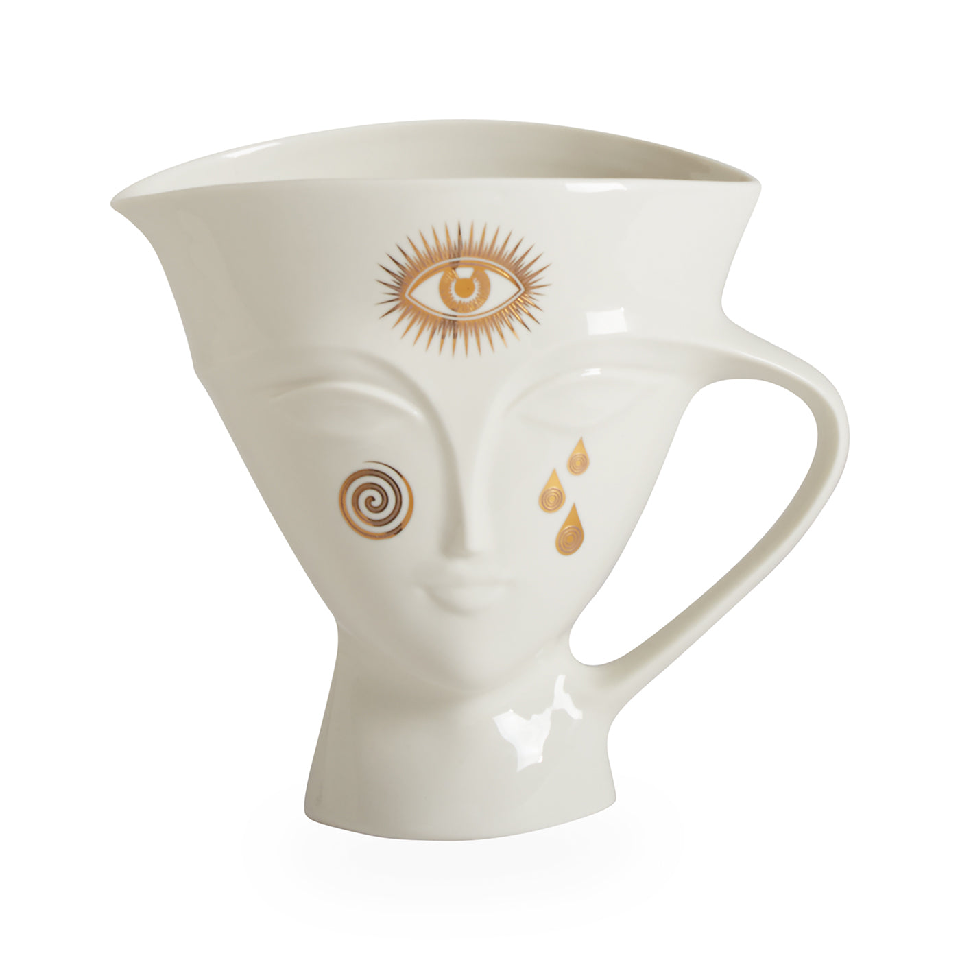 Gilded Giuliette Pitcher - Elegant Glass Water Pitcher with Gold Accents for Home Decor, Dining Table Centerpiece, and Party Serving - Perfect for Iced Tea, Lemonade, and Entertaining Guests