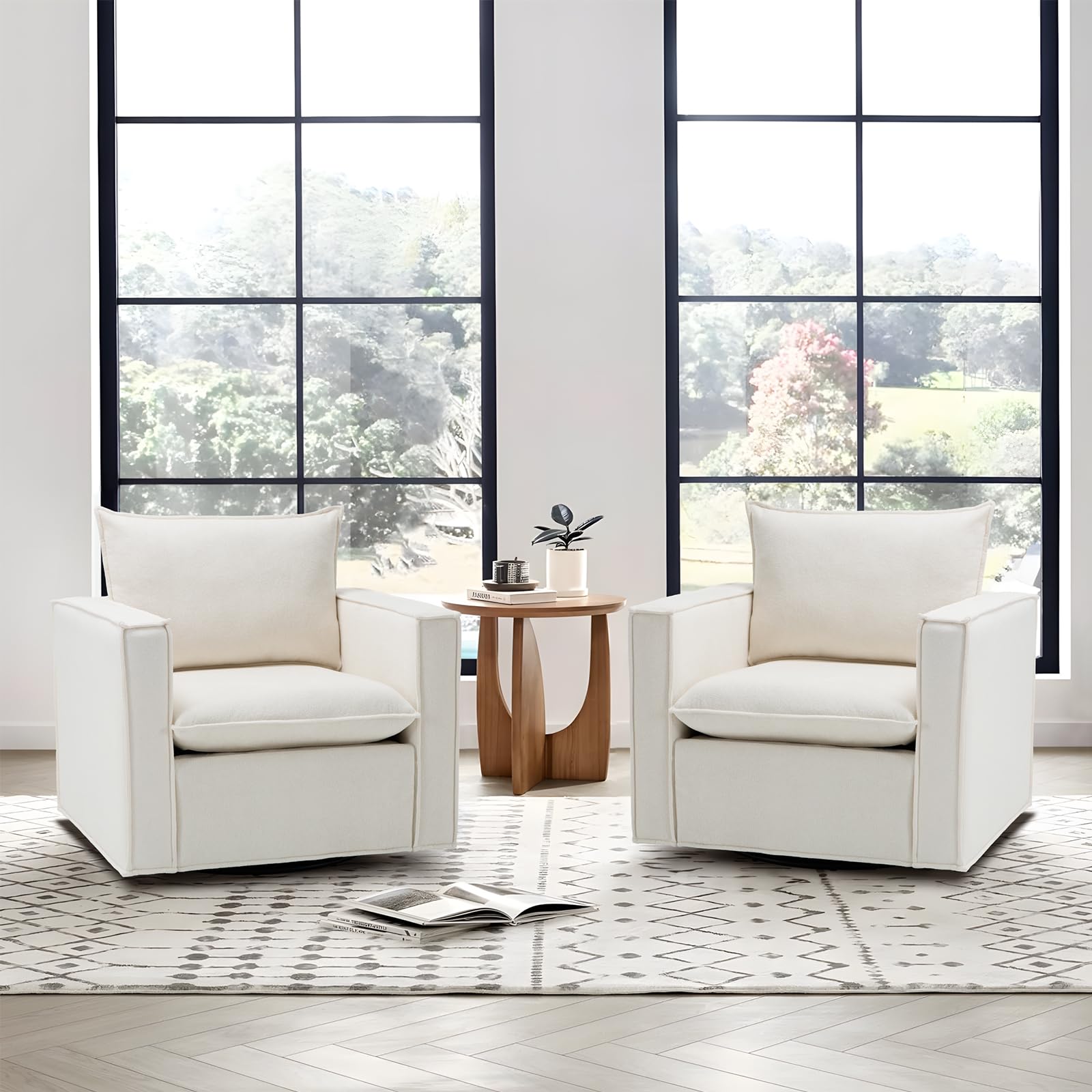 Modern Swivel Accent Chair 34