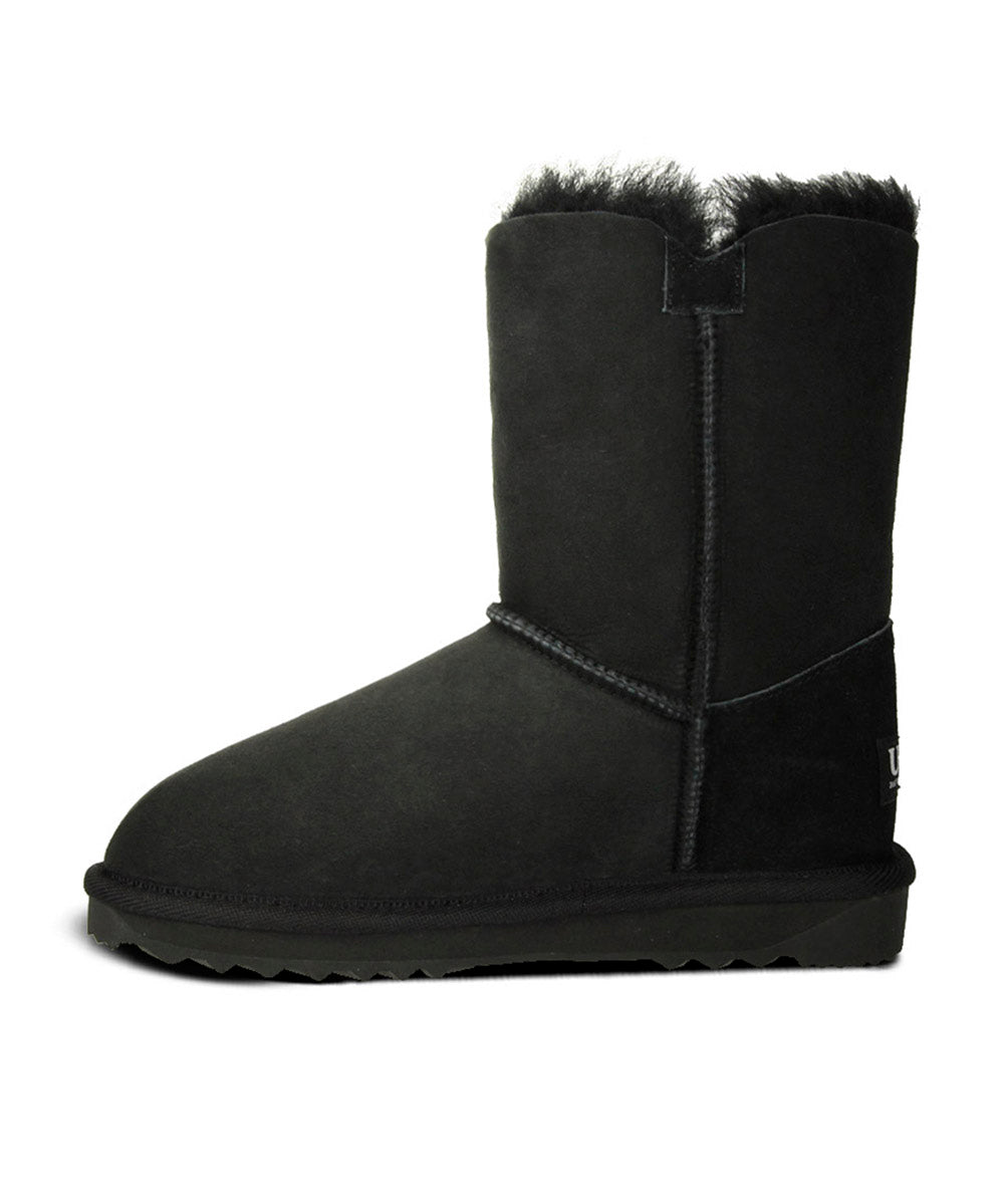 Women's UGG Premium Short Button Boots - Warm Winter Snow Boots for Women | Cozy & Stylish Ankle Boots for Cold Weather, Outdoor Activities & Casual Wear