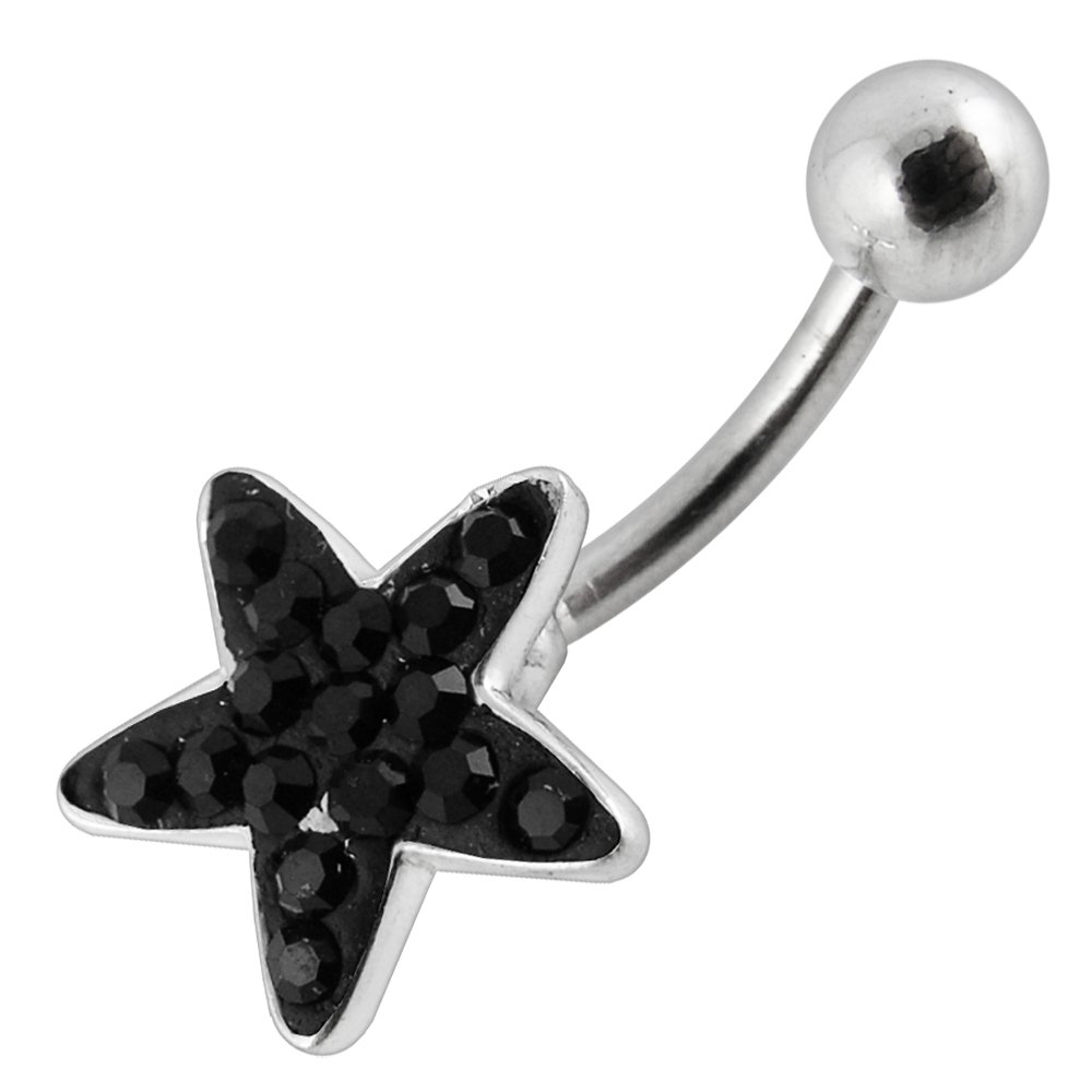 925 Sterling Silver Multi Crystal Gemstone Star Body Jewelry - Perfect for Piercings, Parties & Unique Fashion Statements