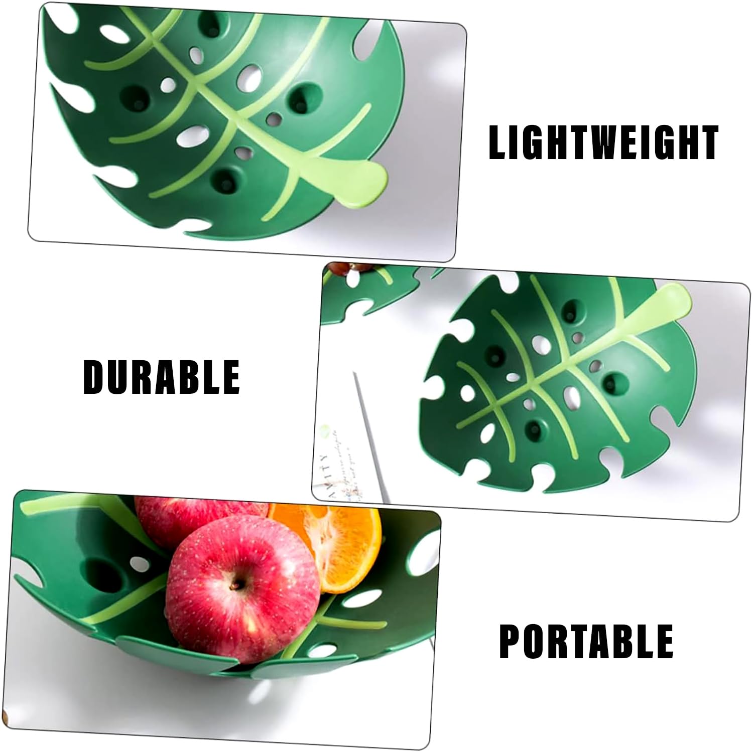 Heart-Shaped Home Storage Basket - Multipurpose Leaf Design Fruit & Vegetable Strainer Bowl for Kitchen, Dining Table - Perfect for Organizing Fruits, Veggies, and Decor Items