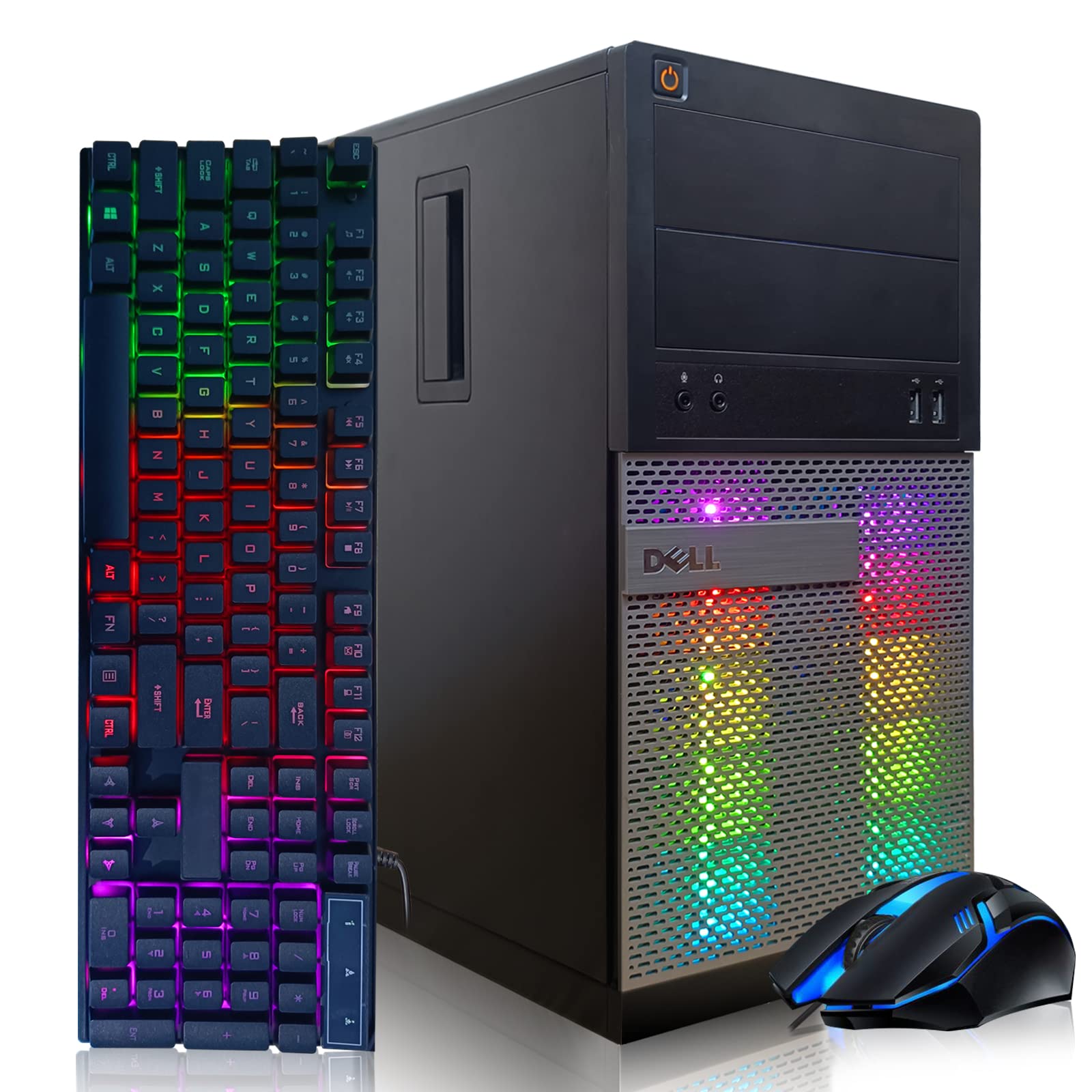 Dell RGB Gaming PC - Intel i7-4770, RX 580 8G, 16GB RAM for Esports & Streaming