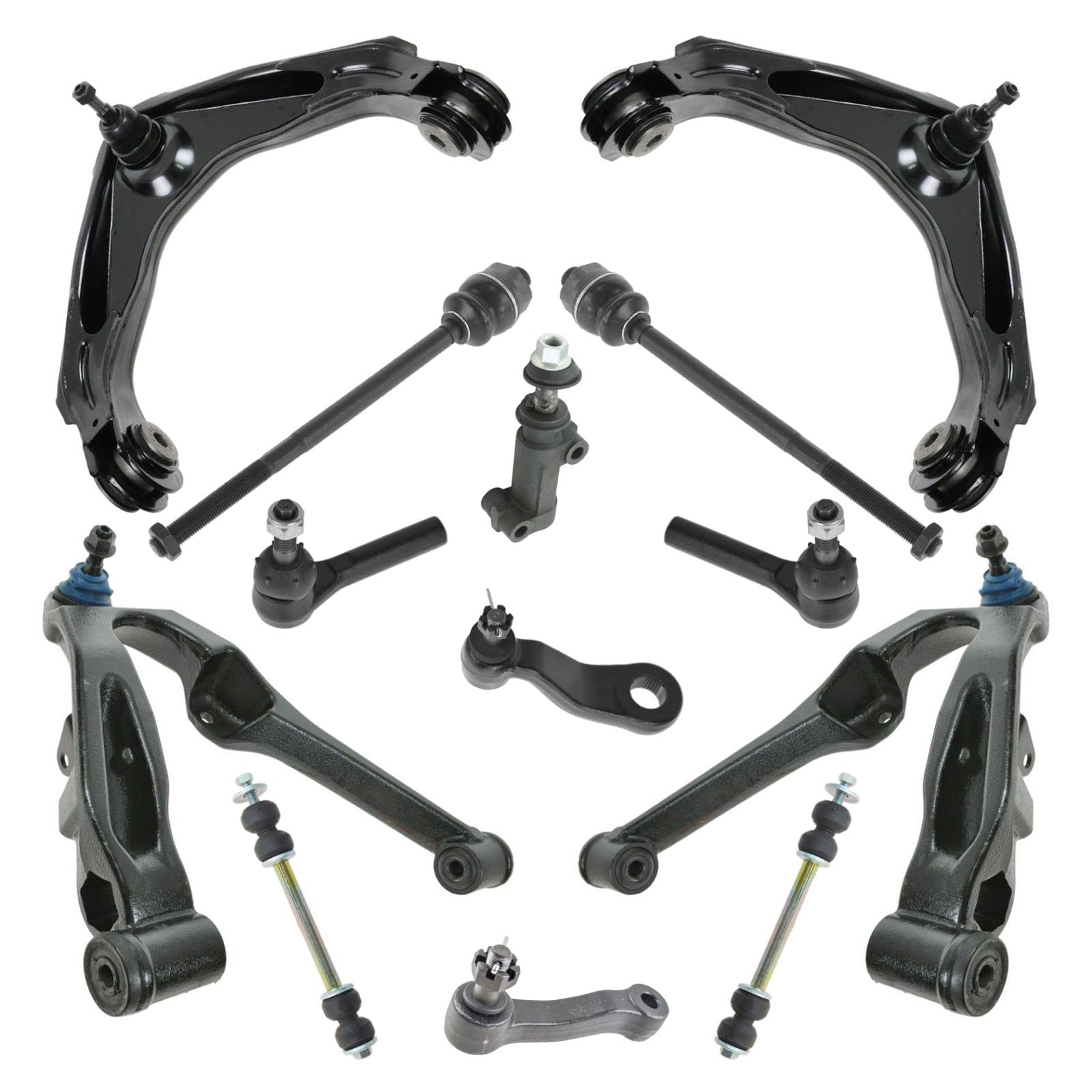 Chevrolet GMC Hummer Front Steering & Suspension Kit - Control Arm with Ball Joint, Idler Arm, Pitman Arm, Sway Bar Link, Tie Rod - Perfect for Off-Roading & Daily Driving