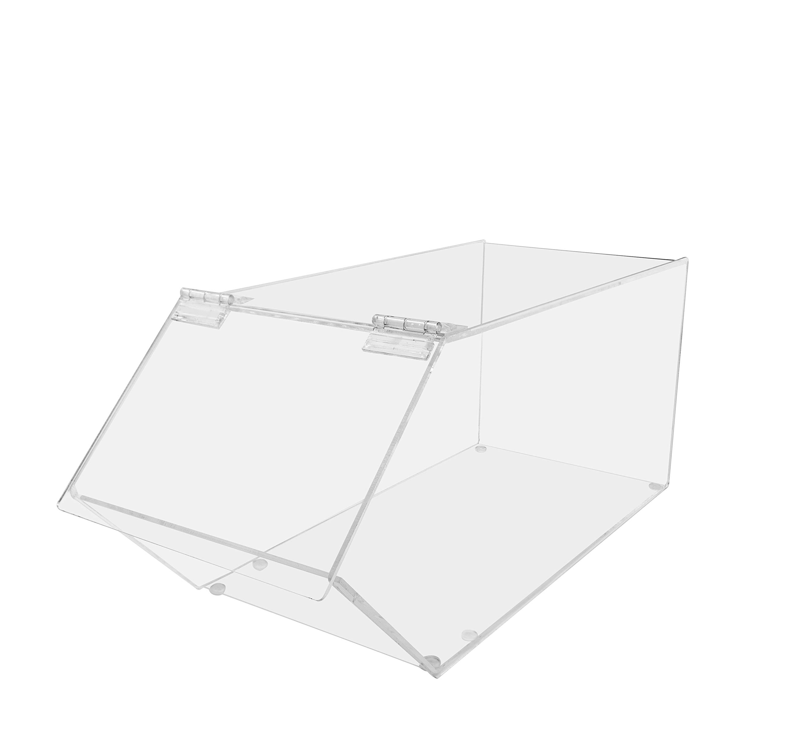 Clear Acrylic Bread Pastry Bin with Top Opening - 7.5