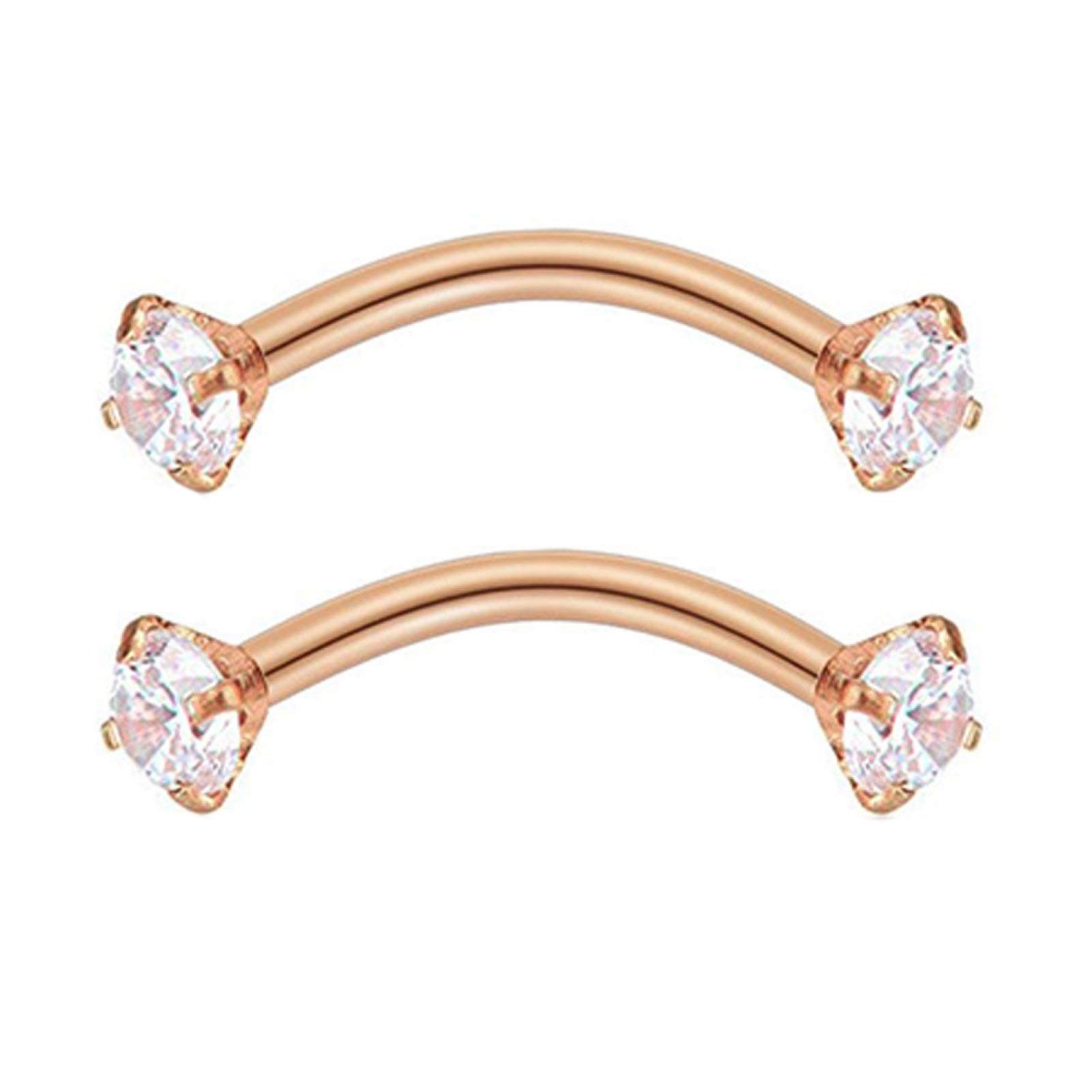 Fashionable Cubic Zirconia Eyebrow Ring & Barbell Piercing Jewelry for Women and Men - Perfect for Parties, Clubs, and Everyday Style