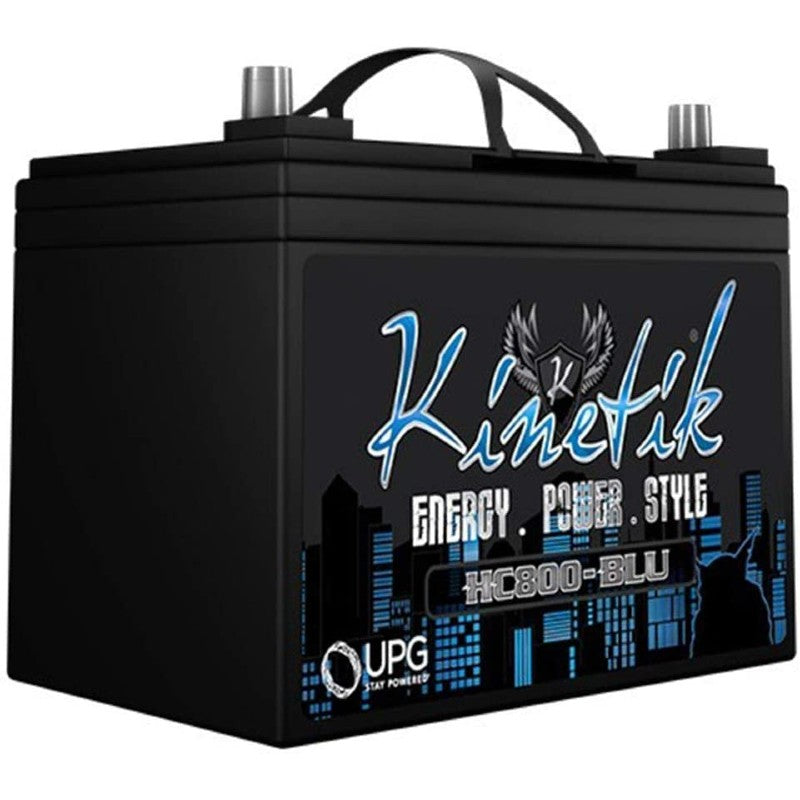 Kinetik HC800 BLU 800W 12V High Current AGM Deep Cycle Car Audio Battery - Power Cell for Subwoofers, Amplifiers & Off-Grid Systems (BLU Series) - Perfect for Car Audio Upgrades, RV & Marine Applications