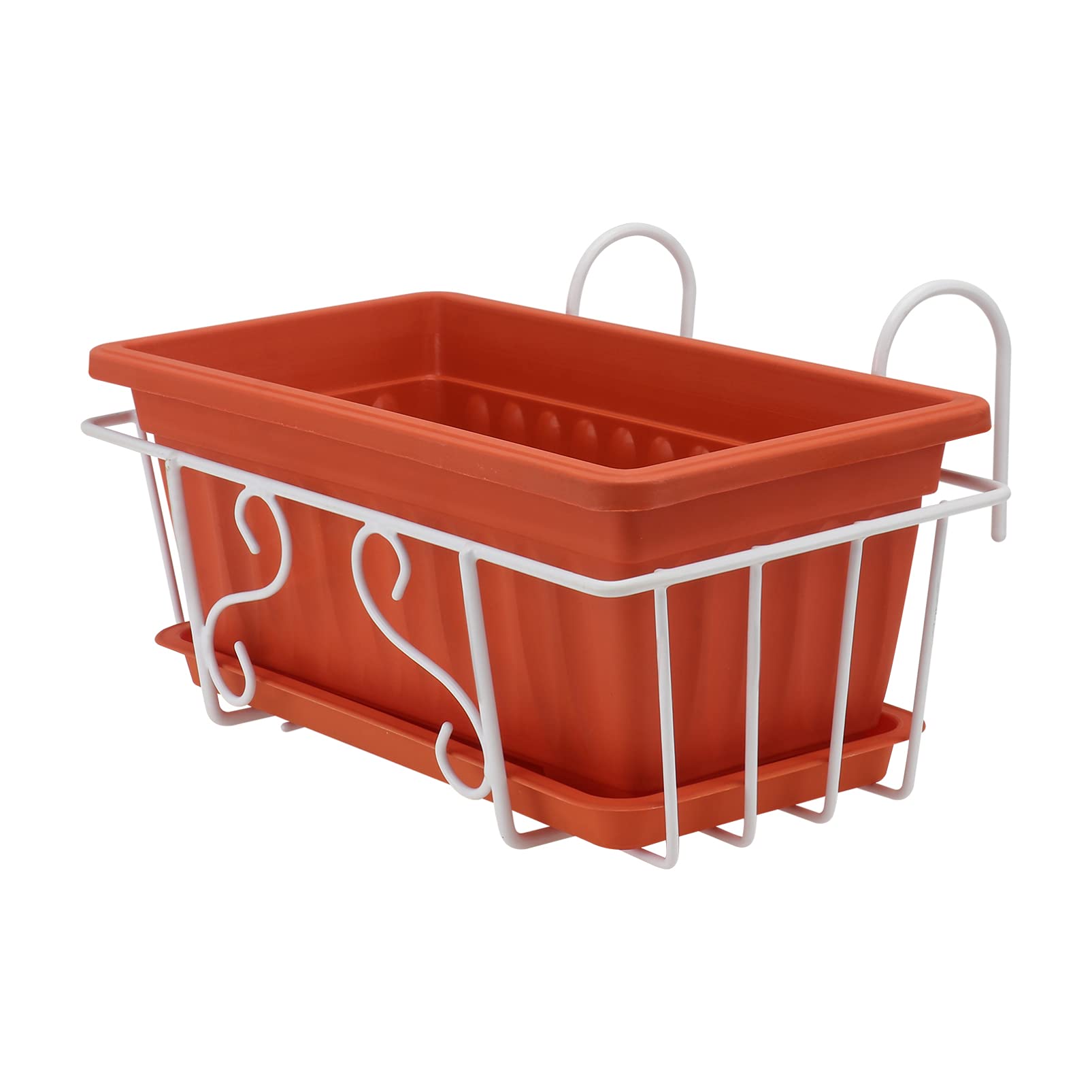 Hemoton 1 Set Plastic Hanging Flower Pot for Vegetables & Plants - Multi-Functional Balcony Railing Planter, Gardening Supplies for Indoor & Outdoor Use - Perfect for Small Space Gardening, Vertical Gardens & Urban Balconies