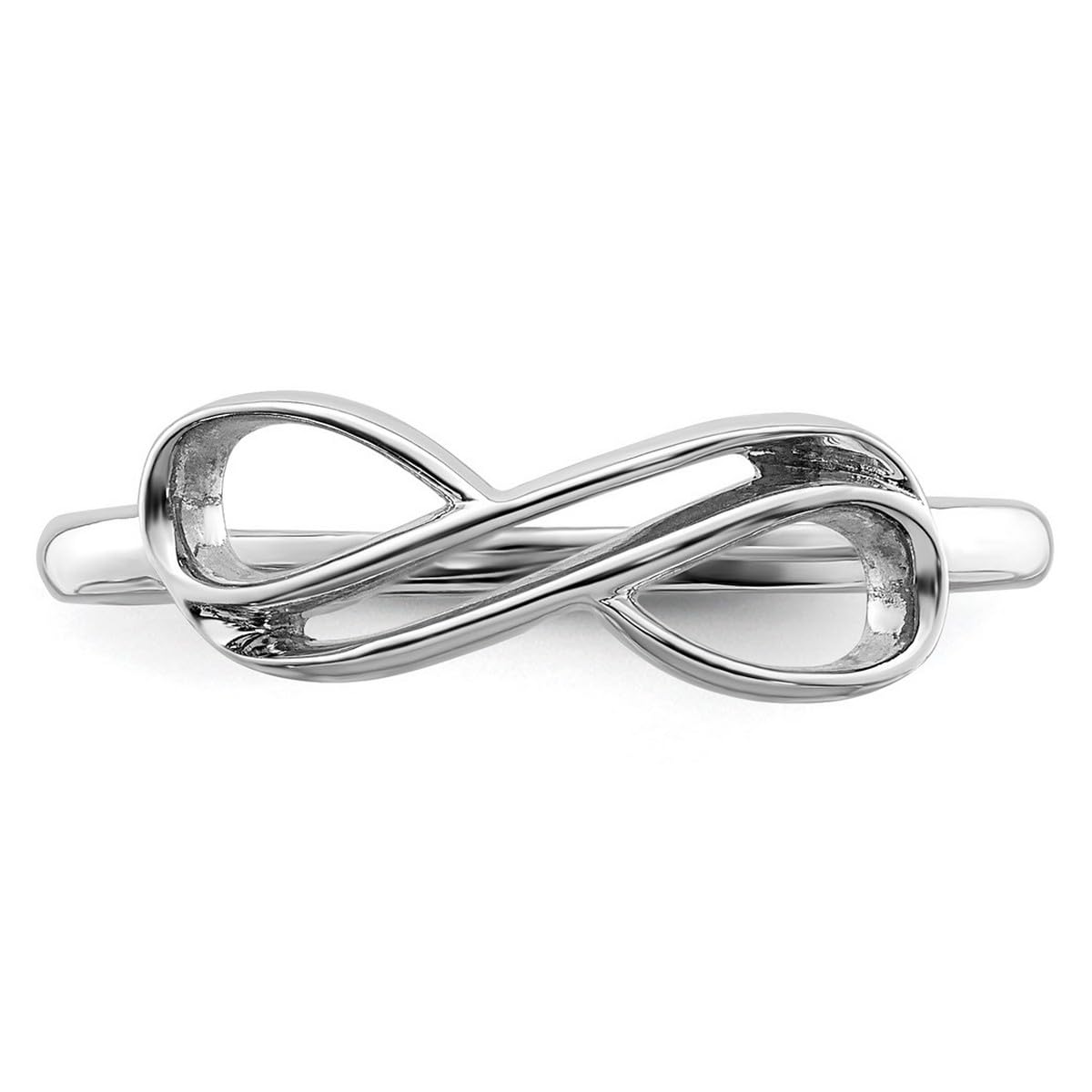 925 Sterling Silver Polished Overlap Infinity Ring for Women - Elegant Stackable Jewelry for Everyday Wear, Anniversary Gifts & Special Occasions