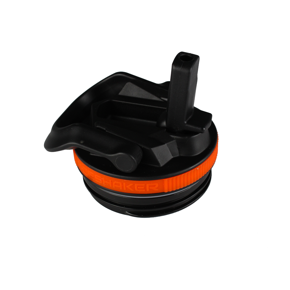 Black Lid with Orange Band
