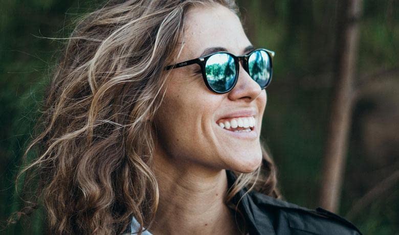 Revo Sierra Polarized Sunglasses - UV Protection Crystal Glass Lenses, Small Round Frame for Men & Women - Perfect for Driving, Hiking & Outdoor Activities