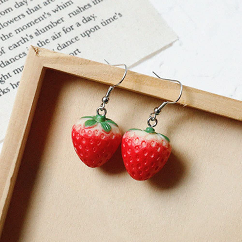 Sweet Strawberry Pineapple Lemon Watermelon Mushroom Cute Kawaii Earrings for Women & Girls - Perfect for Summer Outfits, Parties & Gifts