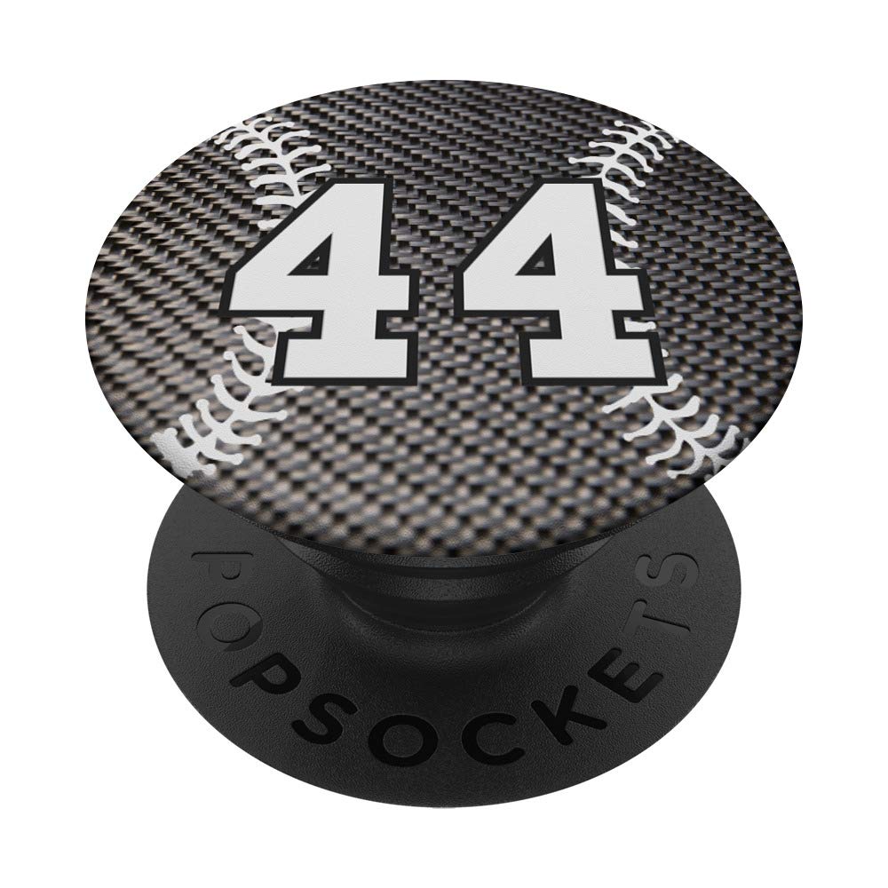 Baseball Number 44 Black and White Phone Stand - Durable Phone Holder for Desk, Car & Home - Perfect for Watching Games, Videos & Video Calls