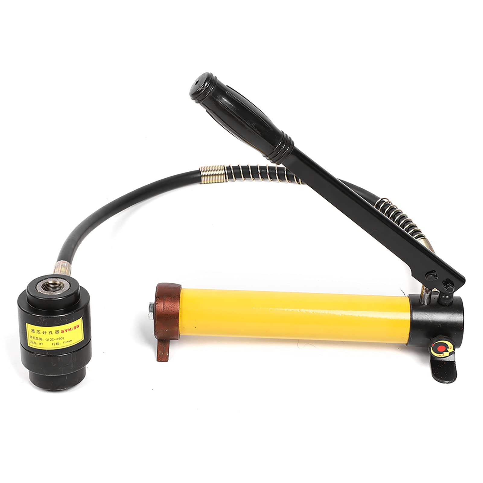 Hydraulic Knockout Punch Kit - 6 Stainless Steel Dies, 8T Hole Opener for Metal, Electrical & Petrochemical Work | Professional Tool for Electrical Conduits, HVAC & Industrial Applications