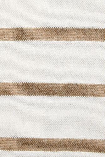 Ivory/Pecan Wide Stripe