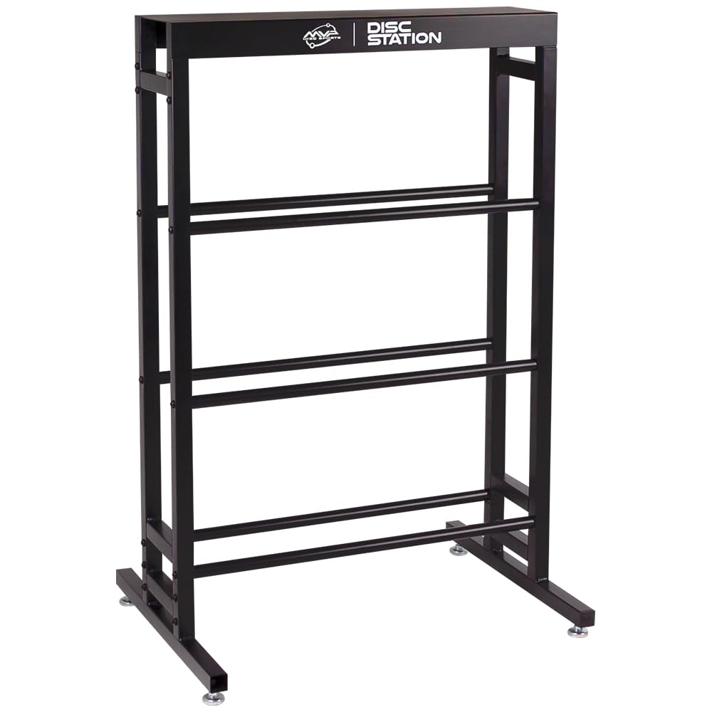 MVP Disc Sports Disc Station - Portable Disc Golf Storage Rack for Ultimate Frisbee & Flying Discs - Perfect for Home, Backyard, and Tournament Organization