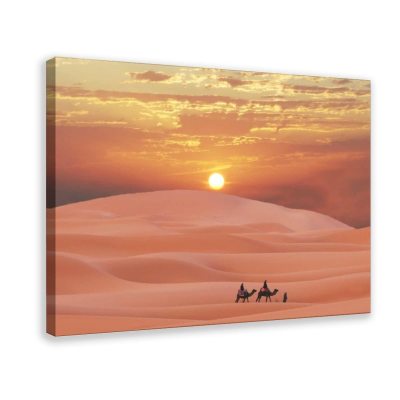 A Sunset to Remember: The Desert Sunset Canvas Wall Art