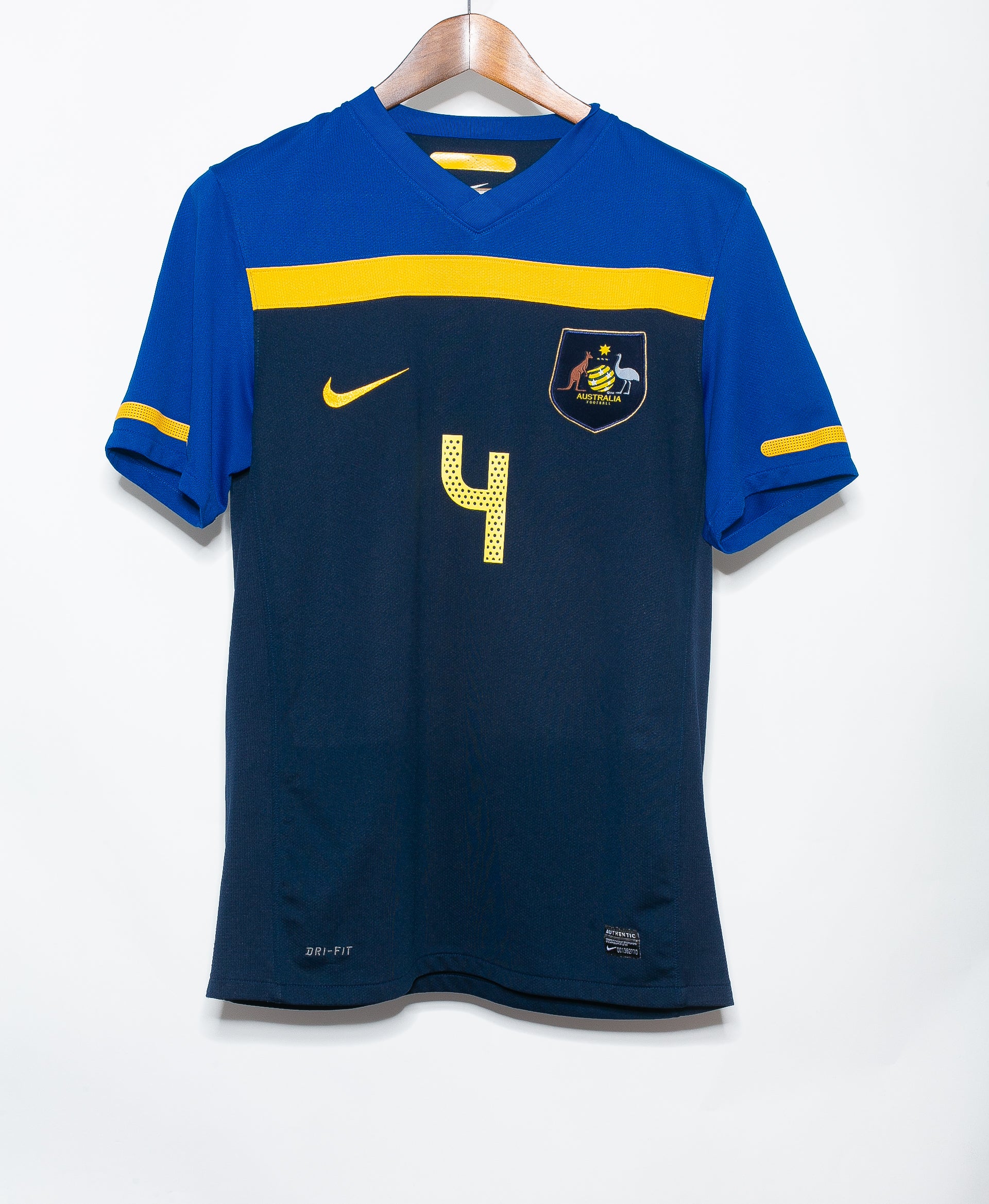 Official 2010 Australia Away Soccer Jersey #4 Tim Cahill (Medium) - Perfect for Fans, Collectors & Match Day Wear