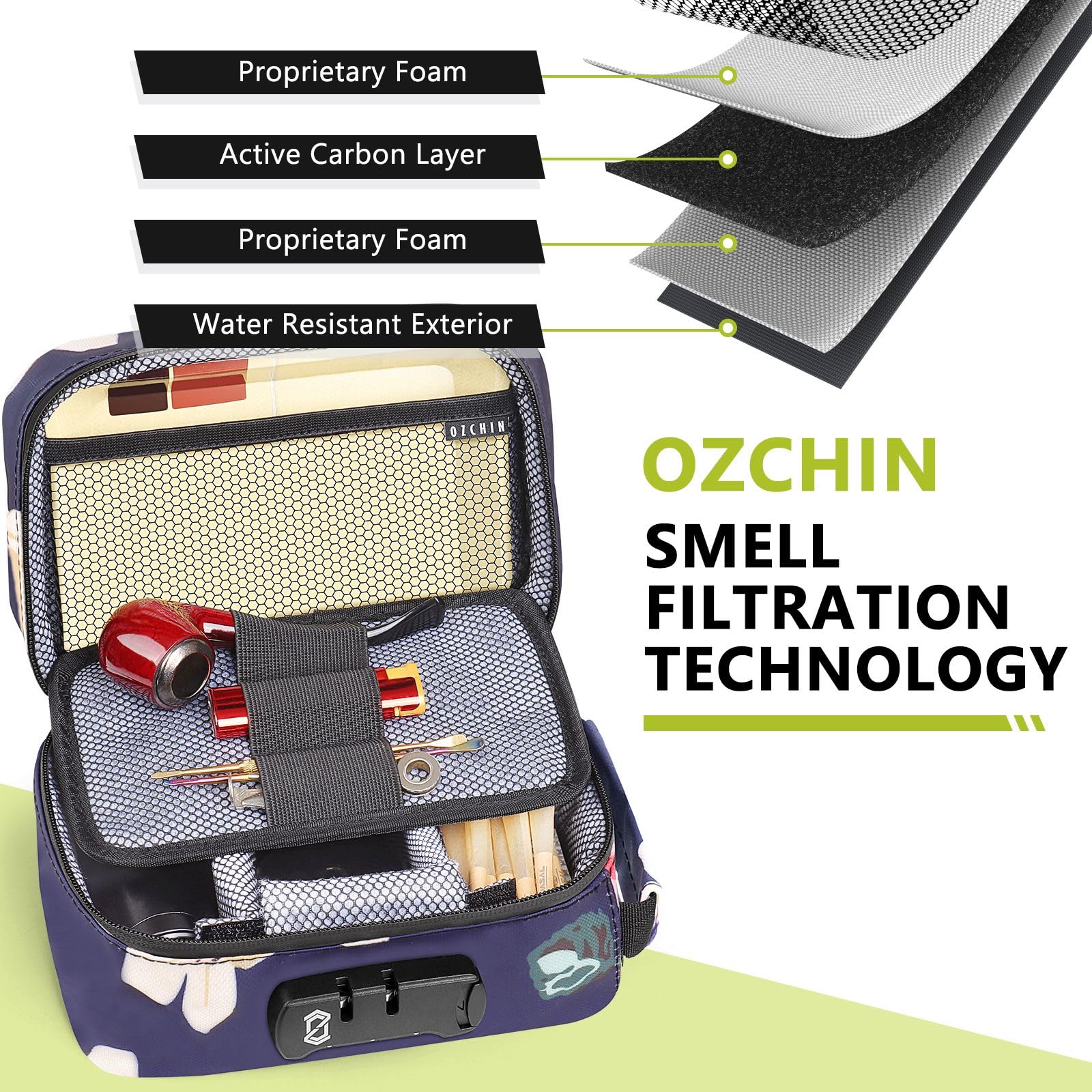 Smell Proof Bag with Lock - Odorless Storage for Tobacco, Medicine & Files - Perfect Gift for Friends