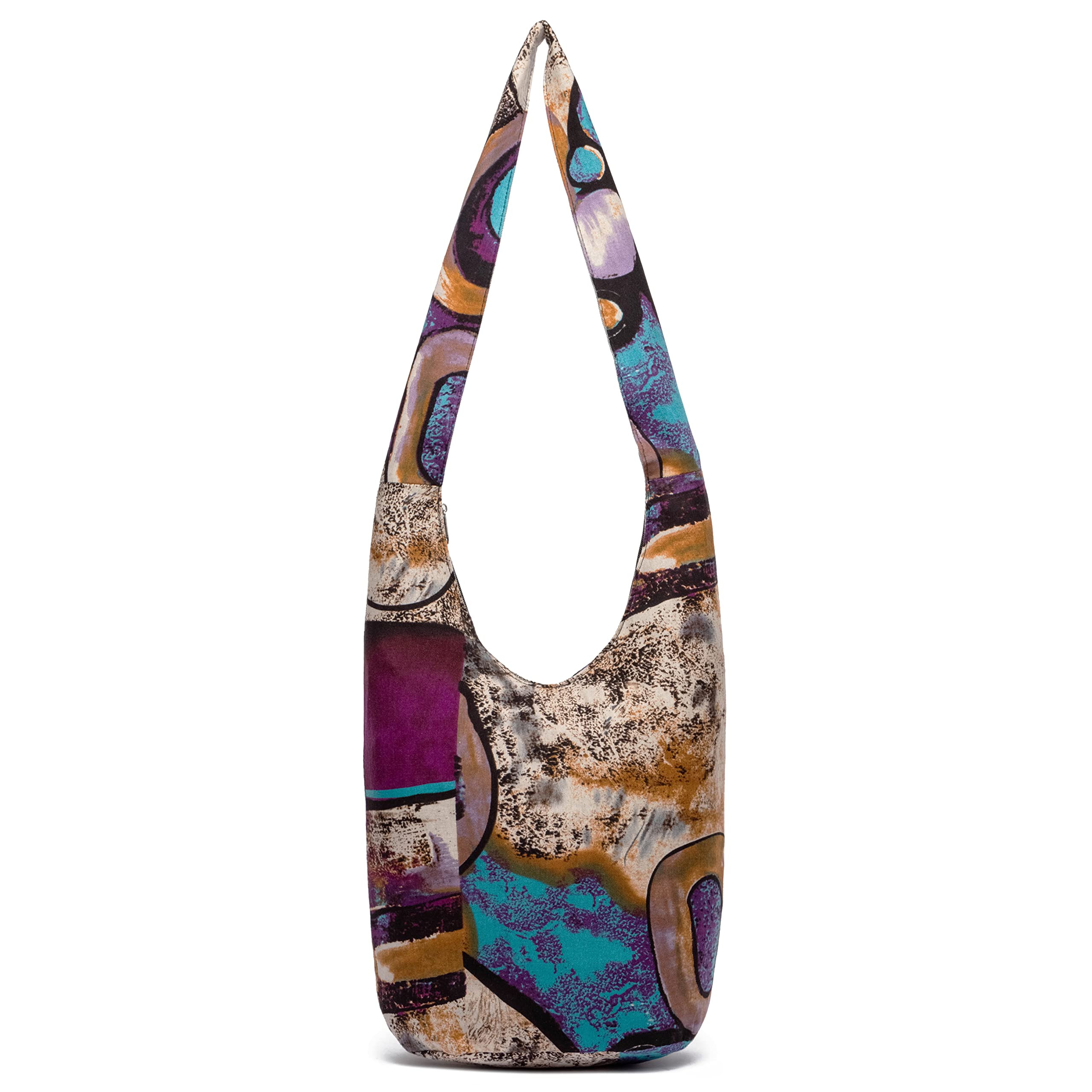 Bohemian Animal Print Crossbody Bag for Women - Fashion Canvas Shoulder Handbag & Hippie Hobo Purse - Perfect for Casual Outings, Travel & Festival Accessories