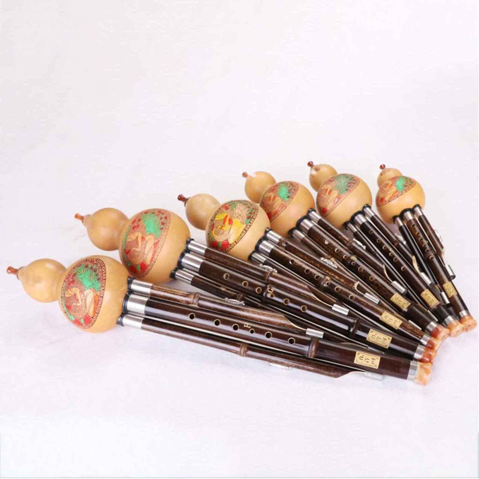 Chinese Hulusi Gourd Flute - Traditional Ethnic B Key Wind Instrument for Beginners & Kids | Perfect for Folk Music, Cultural Performances & Music Education