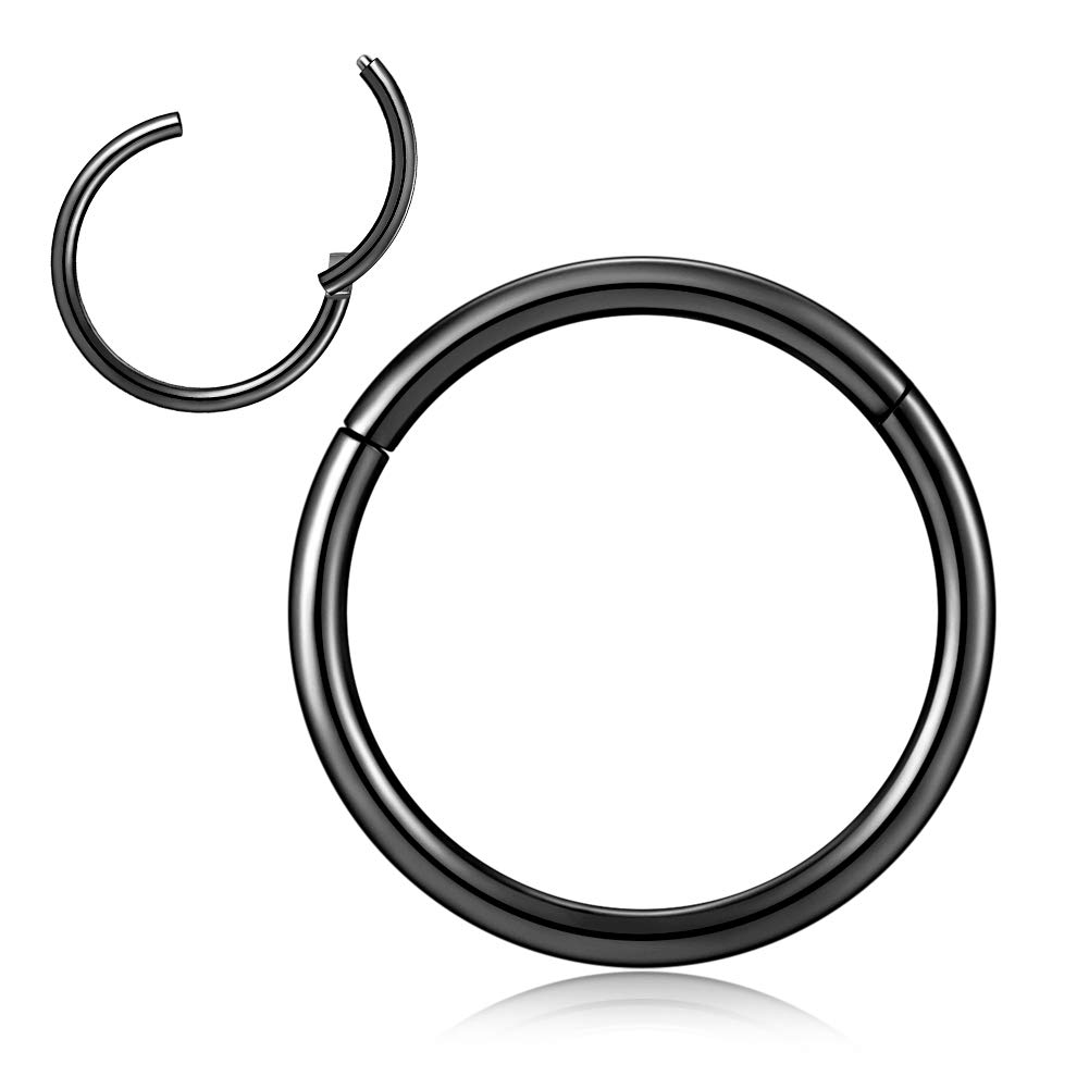 OreilleStar Hypoallergenic Surgical Steel & Titanium Nose Rings - Septum Hoops for Women in Gold, Silver & Black | Cute Stainless Steel Nose Jewelry for Everyday Wear & Special Occasions